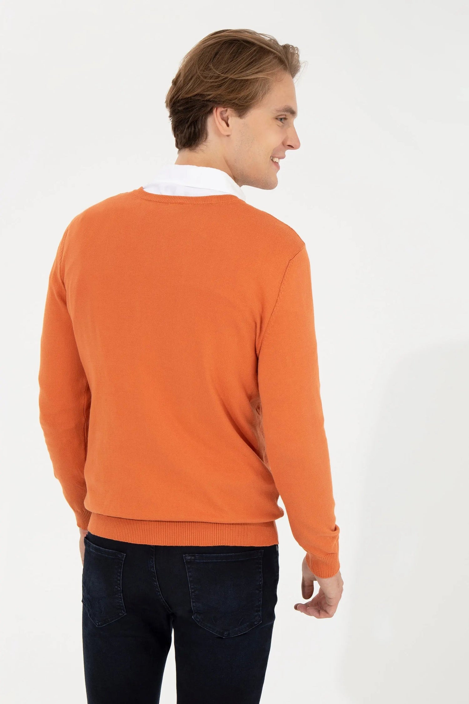 Orange Knitting Jumper - BEVAVA