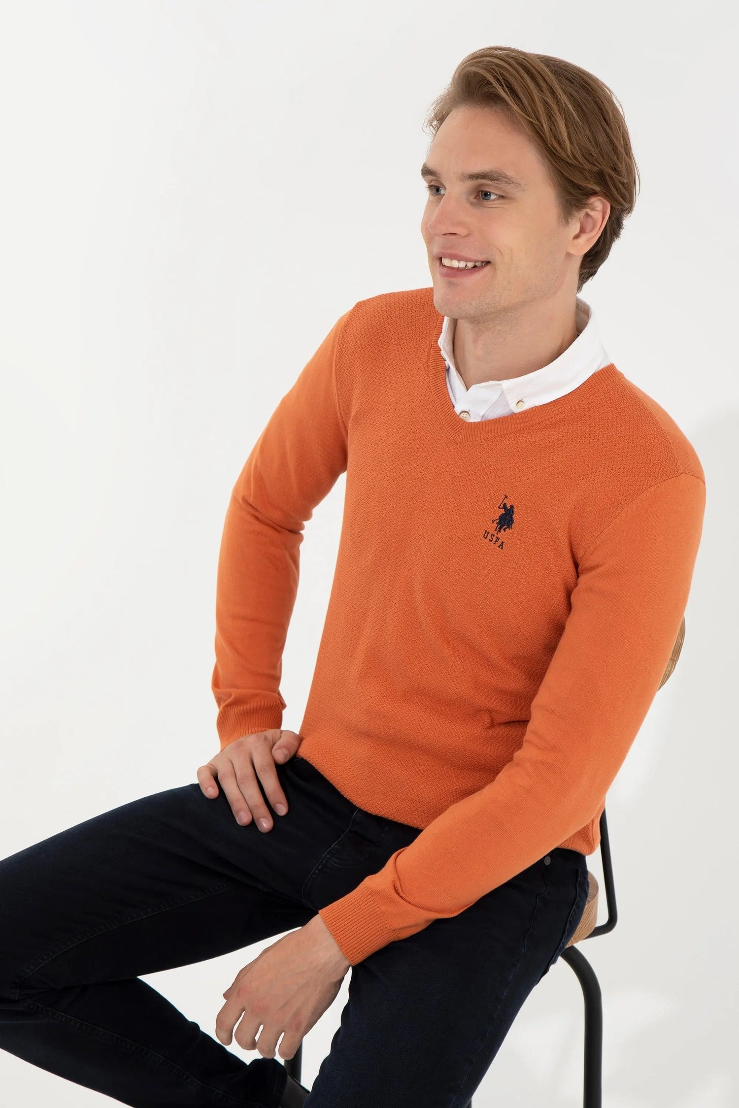 Orange Knitting Jumper - BEVAVA
