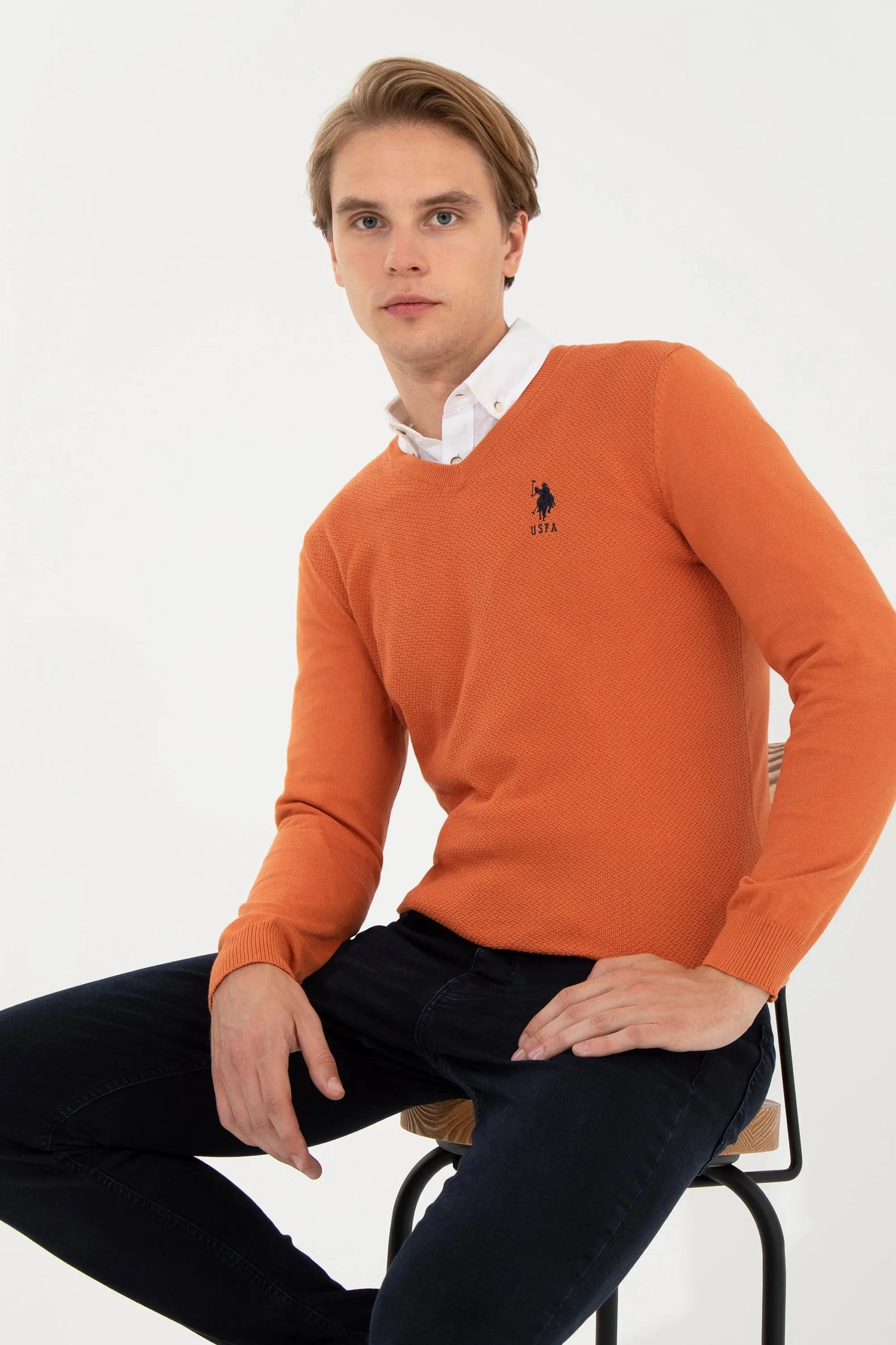 Orange Knitting Jumper - BEVAVA