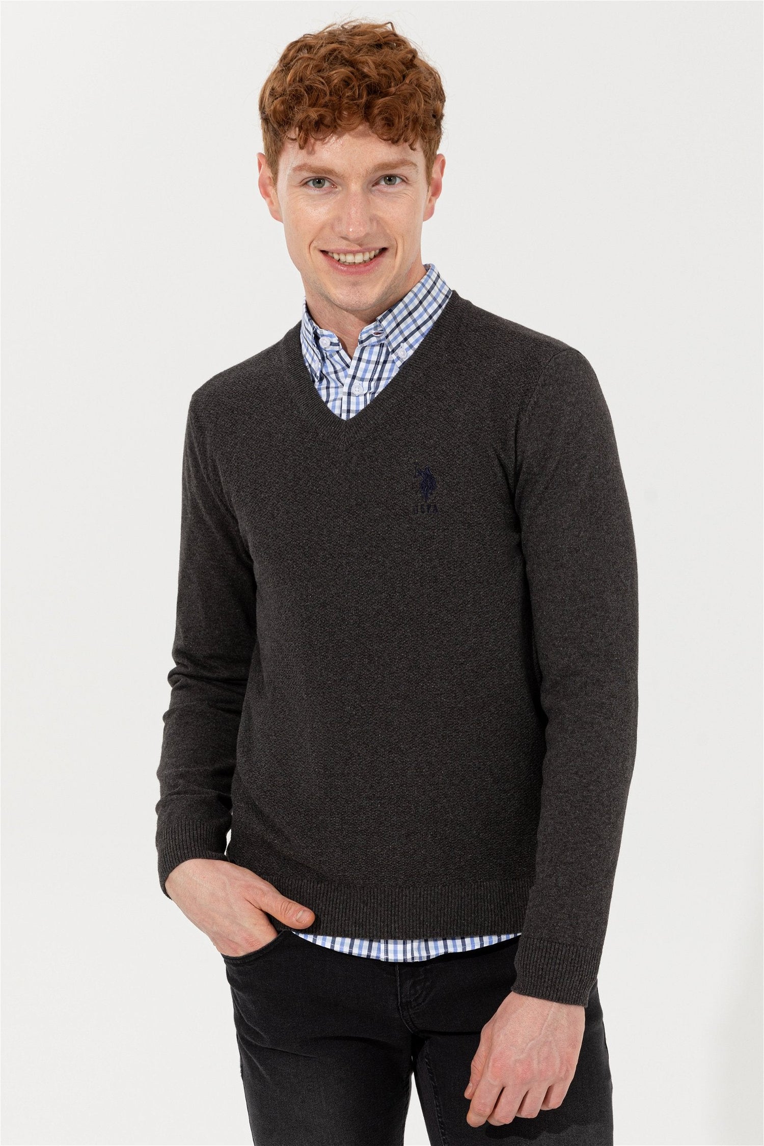 Dark Grey Knitting Jumper U.S. Polo Assn.
