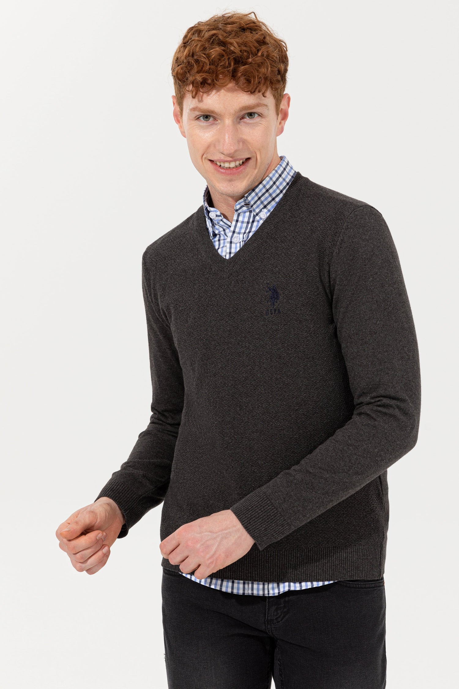 Dark Grey Knitting Jumper U.S. Polo Assn.