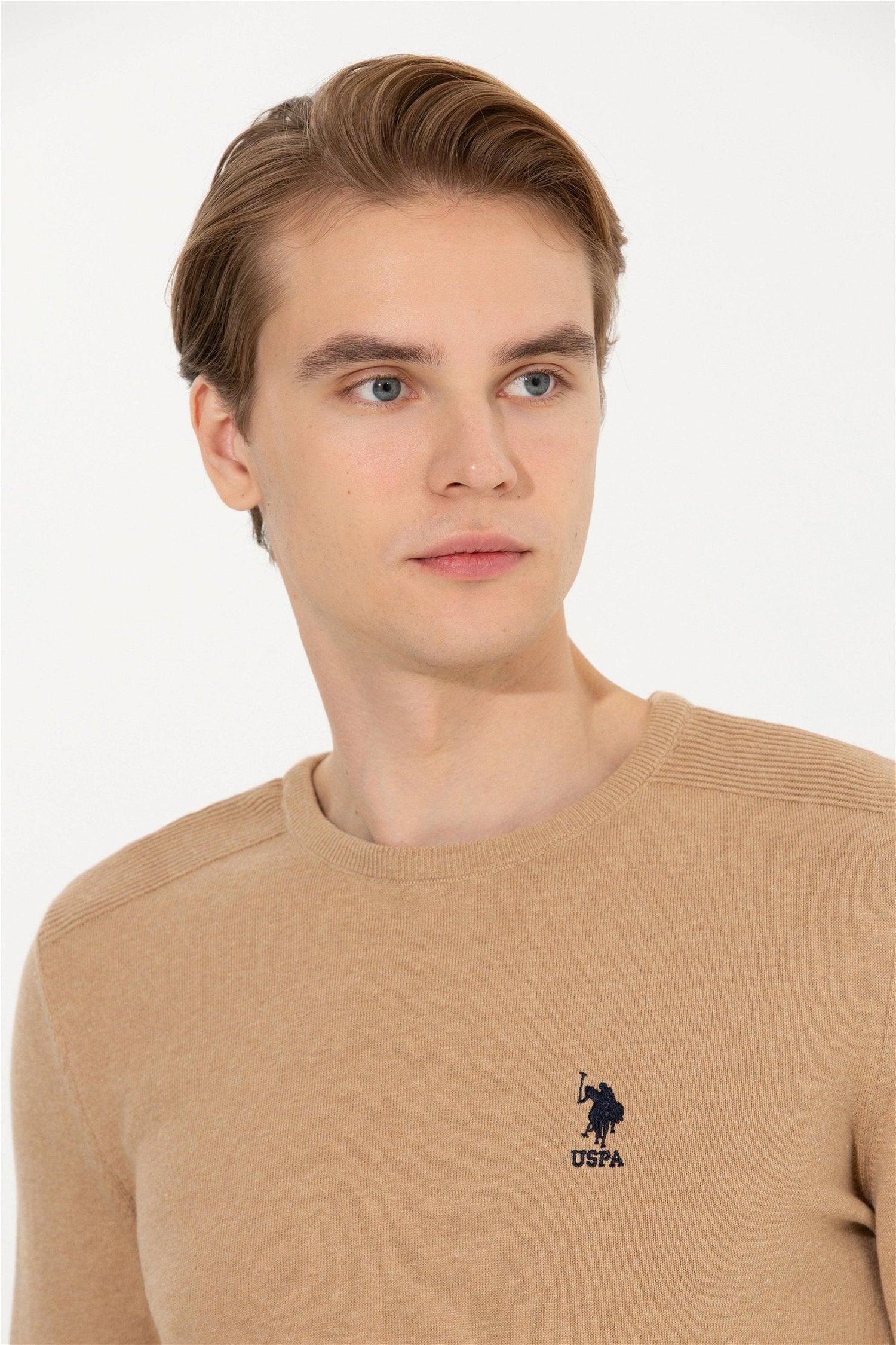 Beige Knitting Jumper U.S. Polo Assn.