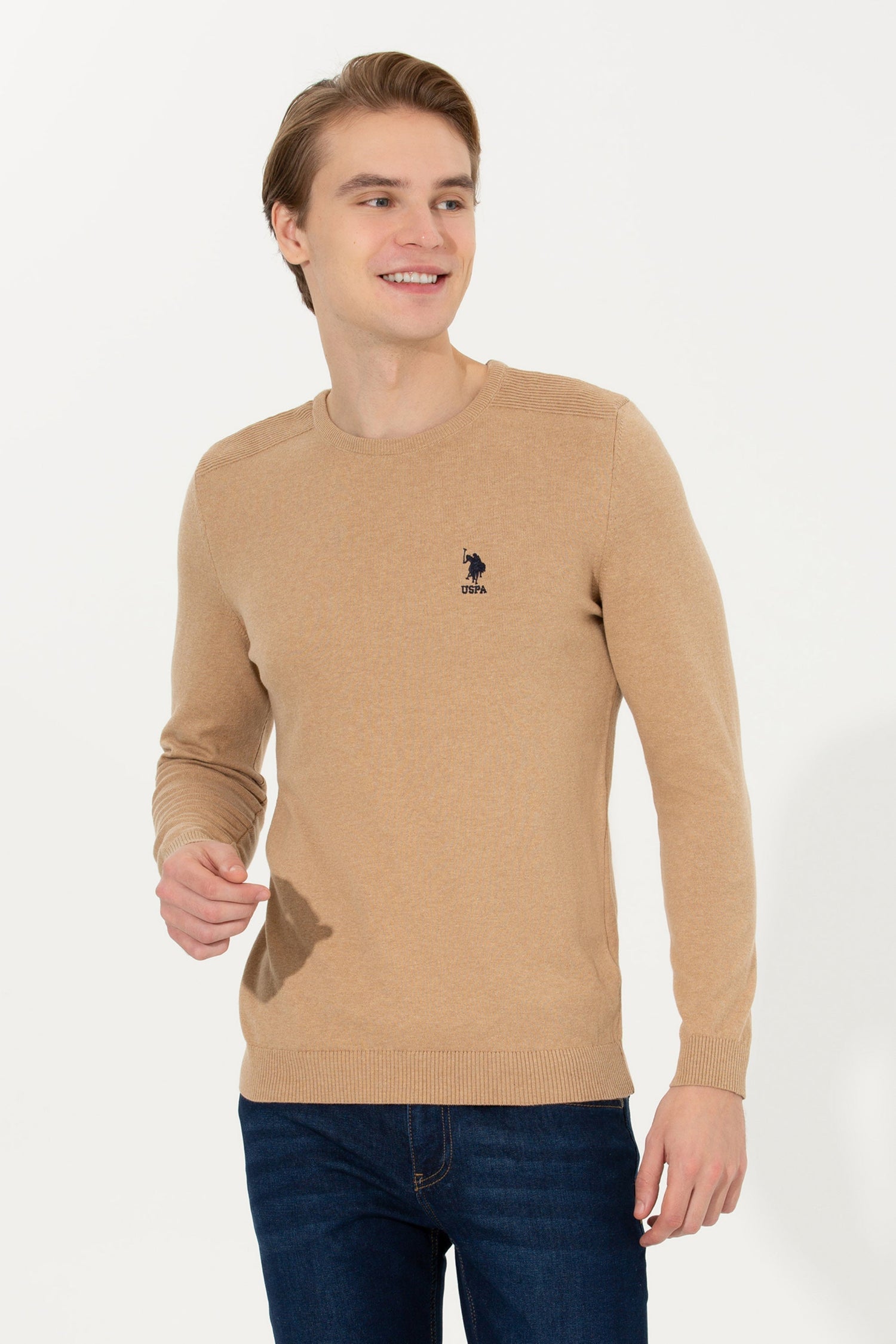 Beige Knitting Jumper U.S. Polo Assn.