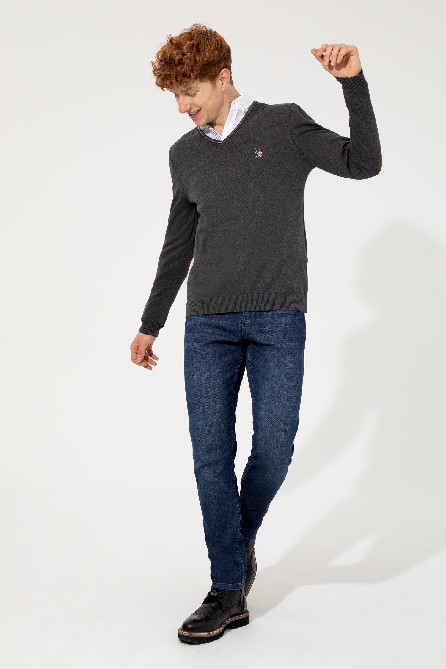 Dark Grey Knitting Jumper U.S. Polo Assn.