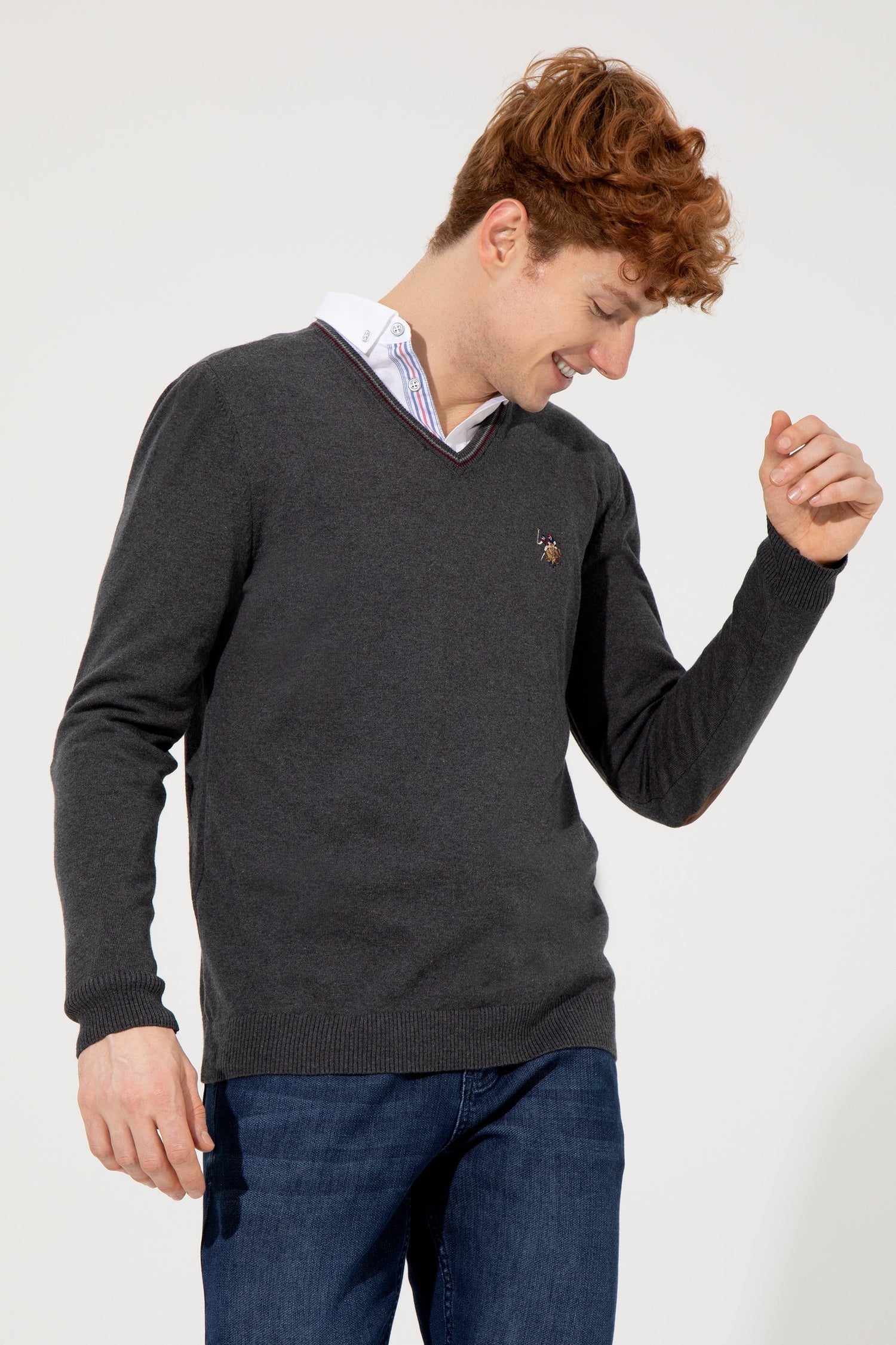 Dark Grey Knitting Jumper U.S. Polo Assn.
