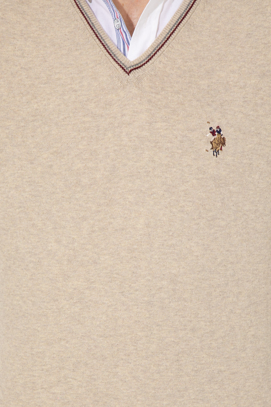 Beige Knitting Jumper U.S. Polo Assn.