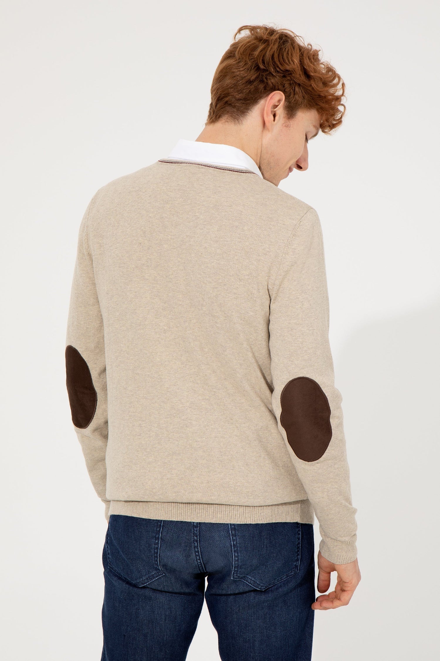 Beige Knitting Jumper U.S. Polo Assn.