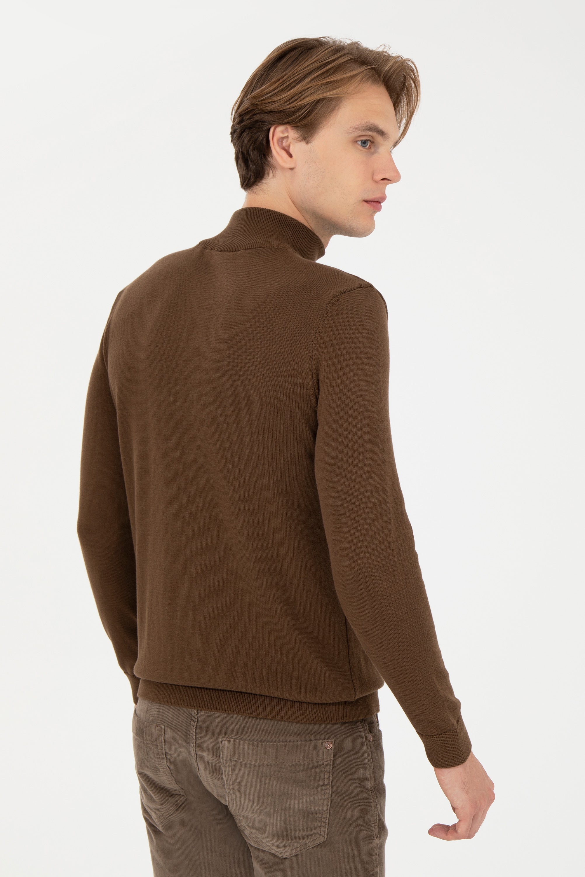 Brown Knitting Jumper U.S. Polo Assn.