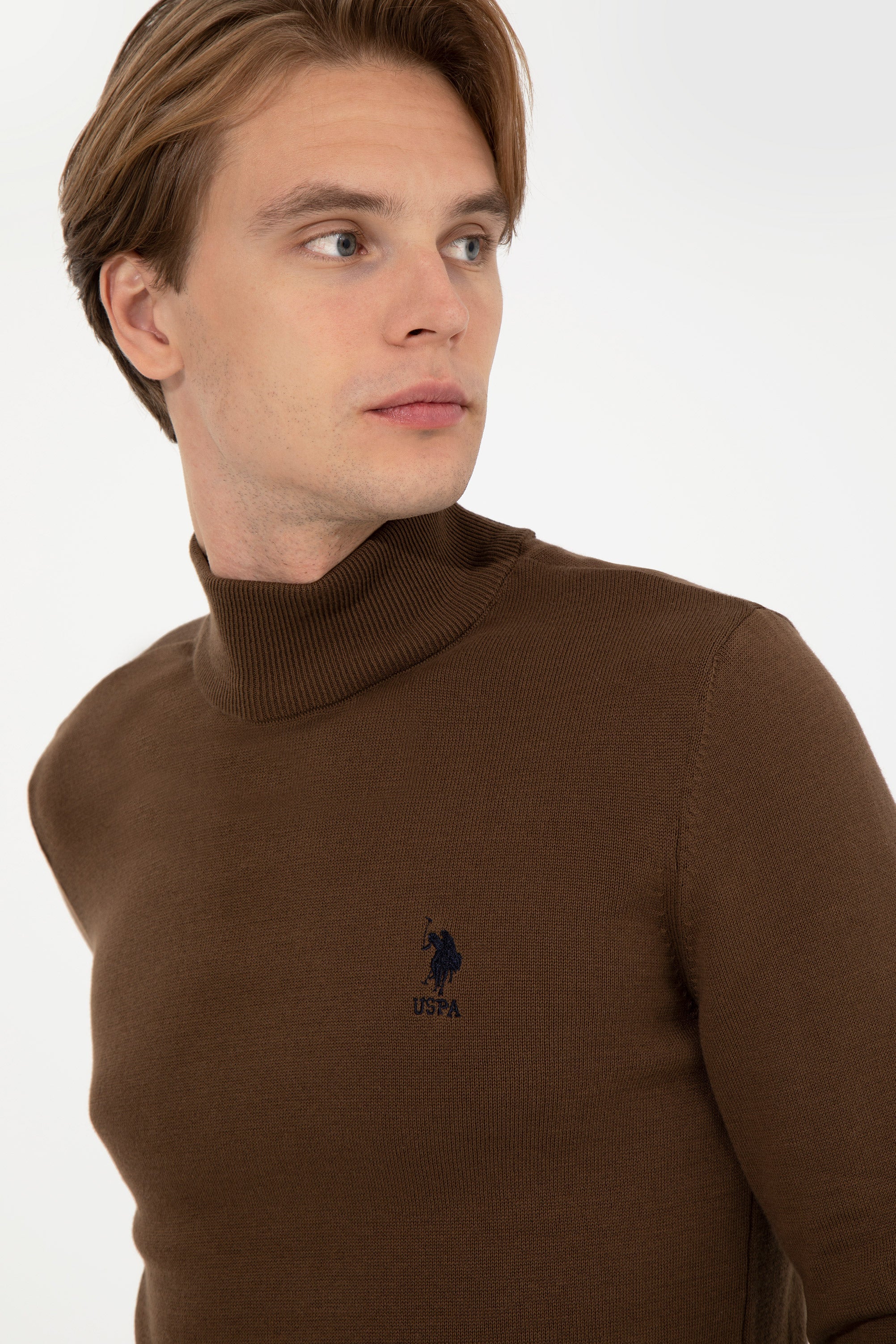 Brown Knitting Jumper U.S. Polo Assn.