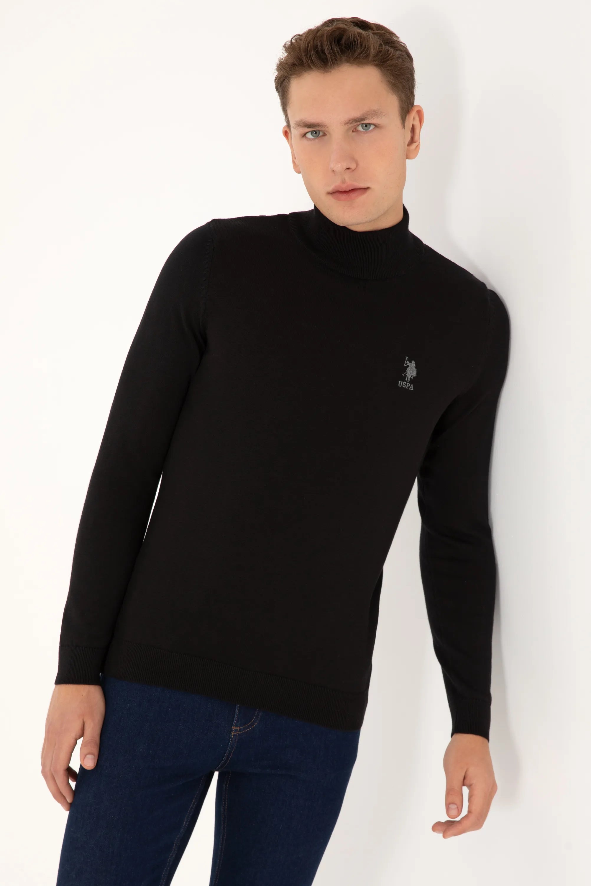 U.S. Polo Assn._Black_Black Turtle-neck Pullover_G081SZ0TK0 2226849_VR046_03