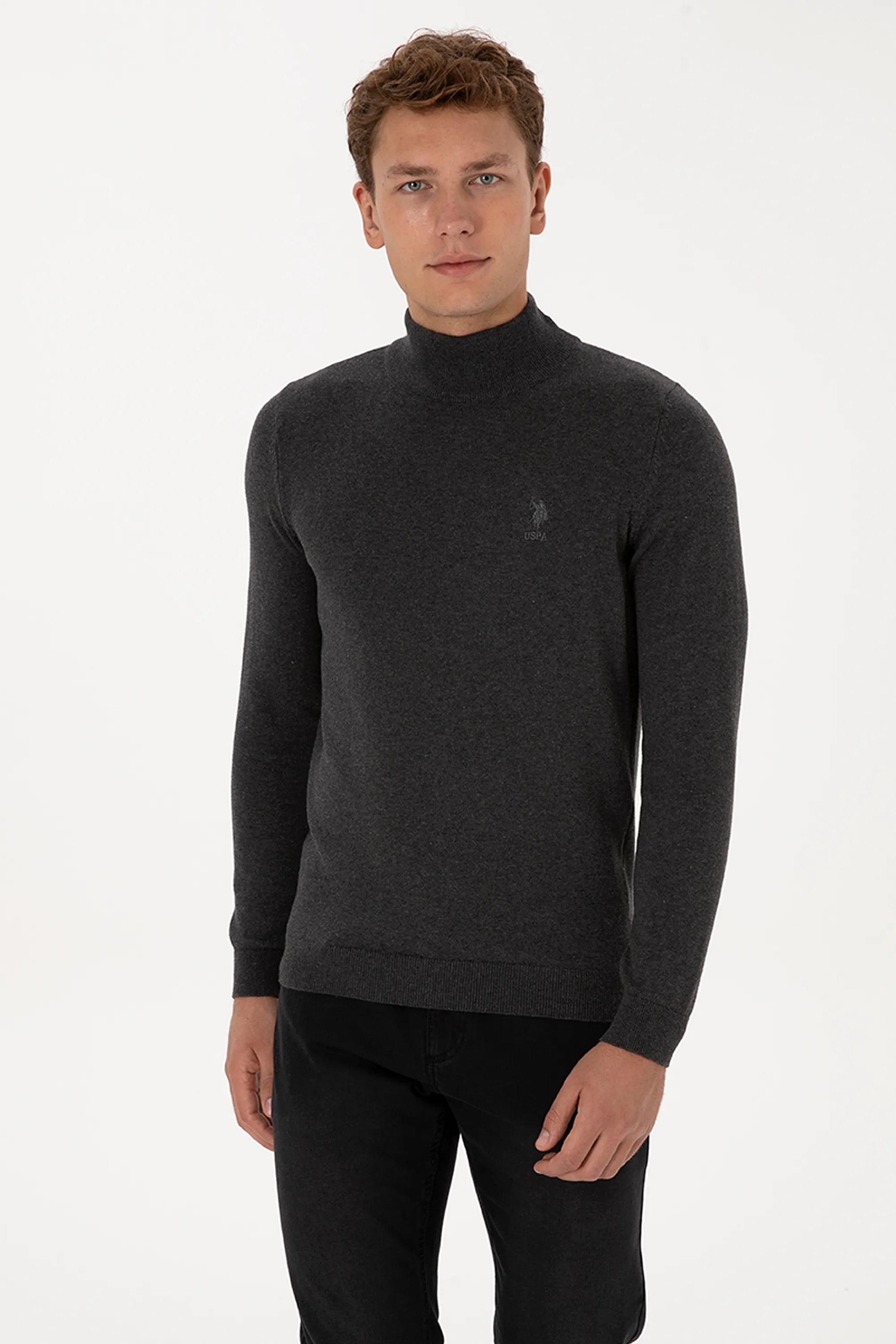U.S. Polo Assn._Anthracite Mela_Anthracite Mela Turtle-neck Pullover_G081SZ0TK0 2226849_VR081_03