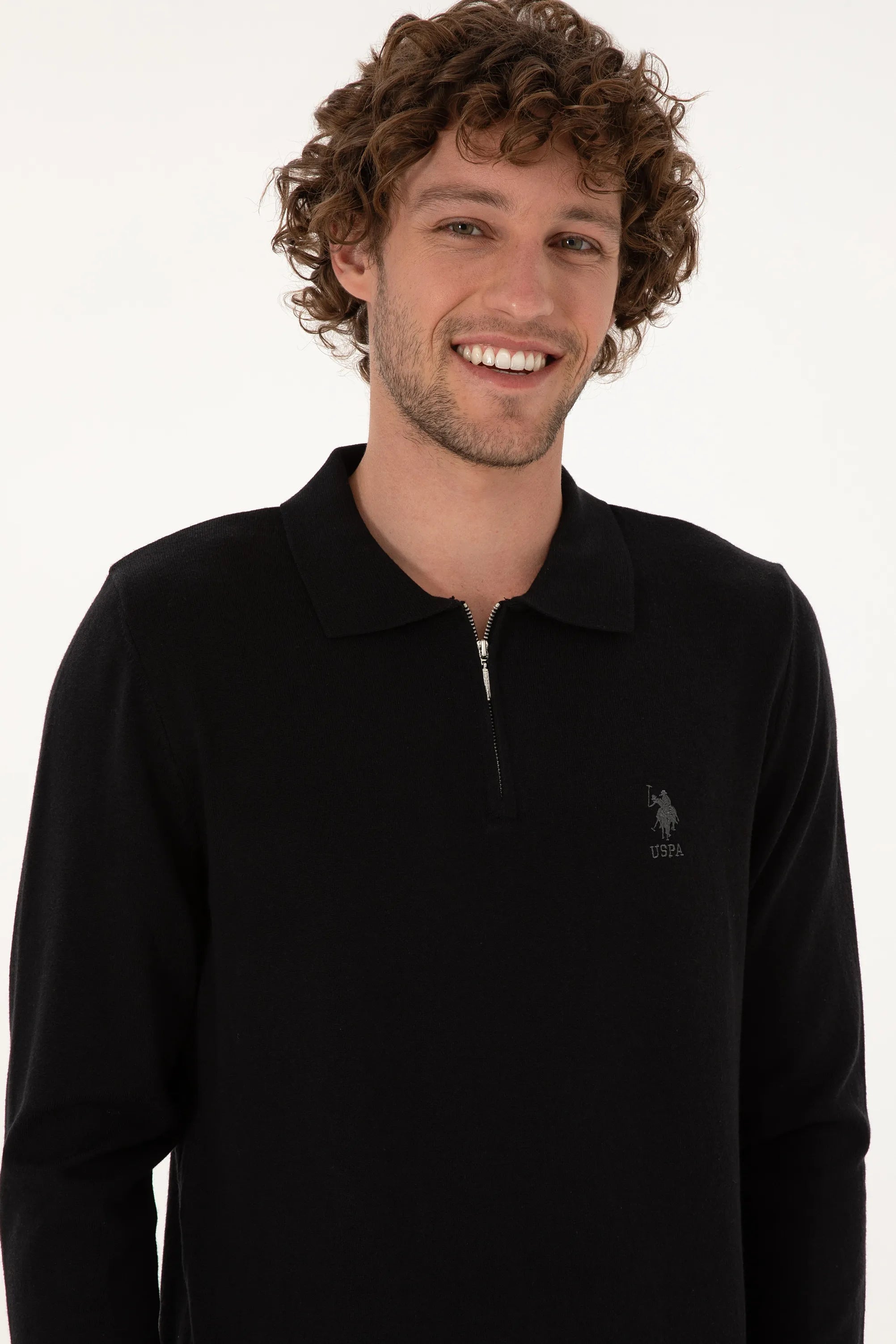 U.S. Polo Assn._Black_Black Pullover With Zipper_G081SZ0TK0 2236535_VR046_02