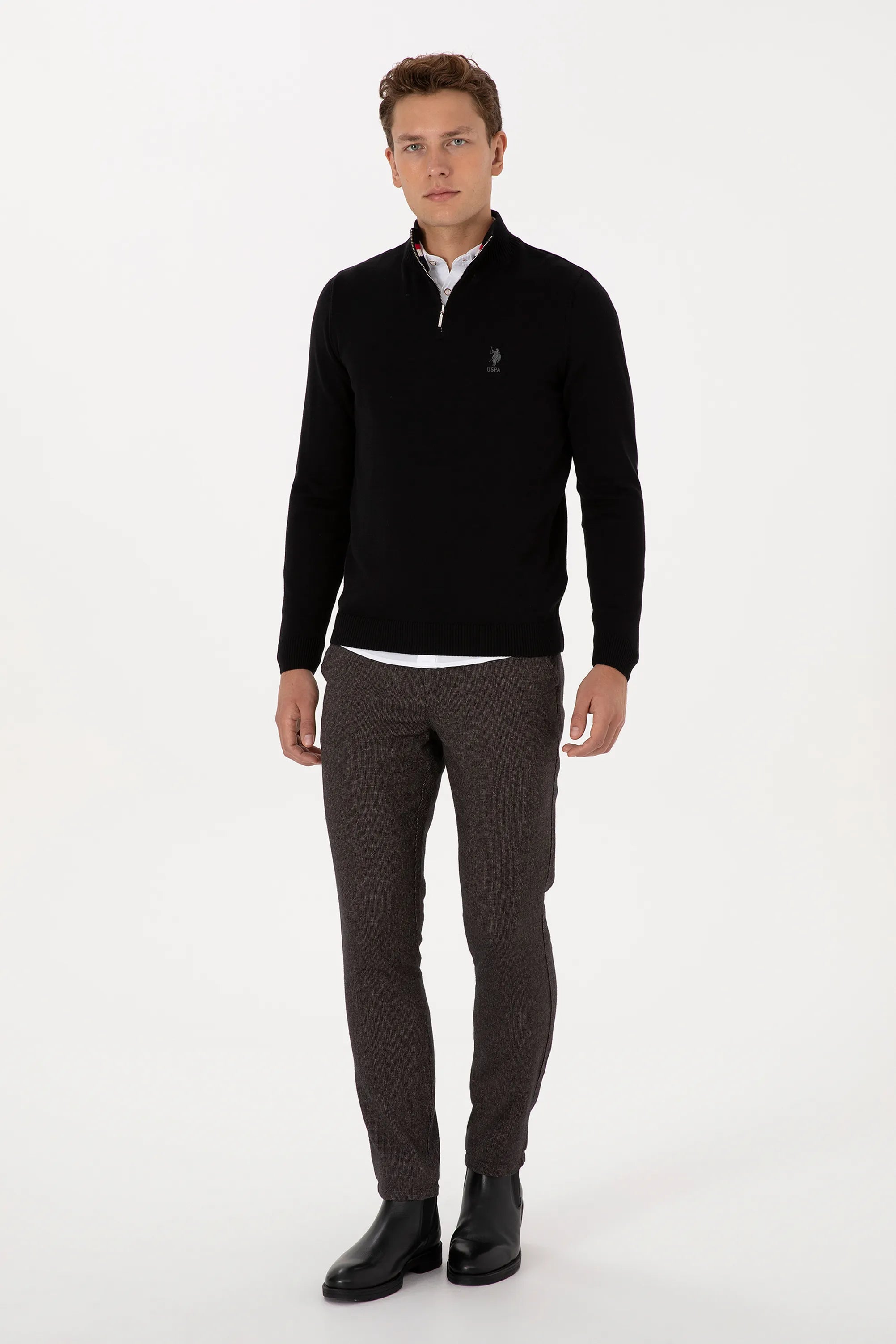 U.S. Polo Assn._Black_Black Sweater With Zipper_G081SZ0TK0 2334906_VR046_04