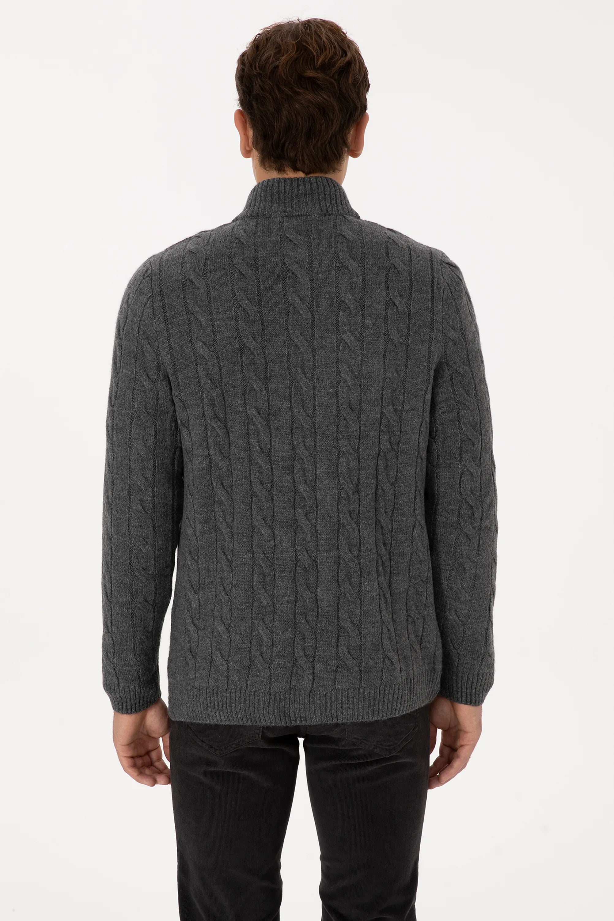 U.S. Polo Assn._Anthracite Mela_Anthracite Mela Sweater With Zipper_G081SZ0TK0 2335377_VR081_05