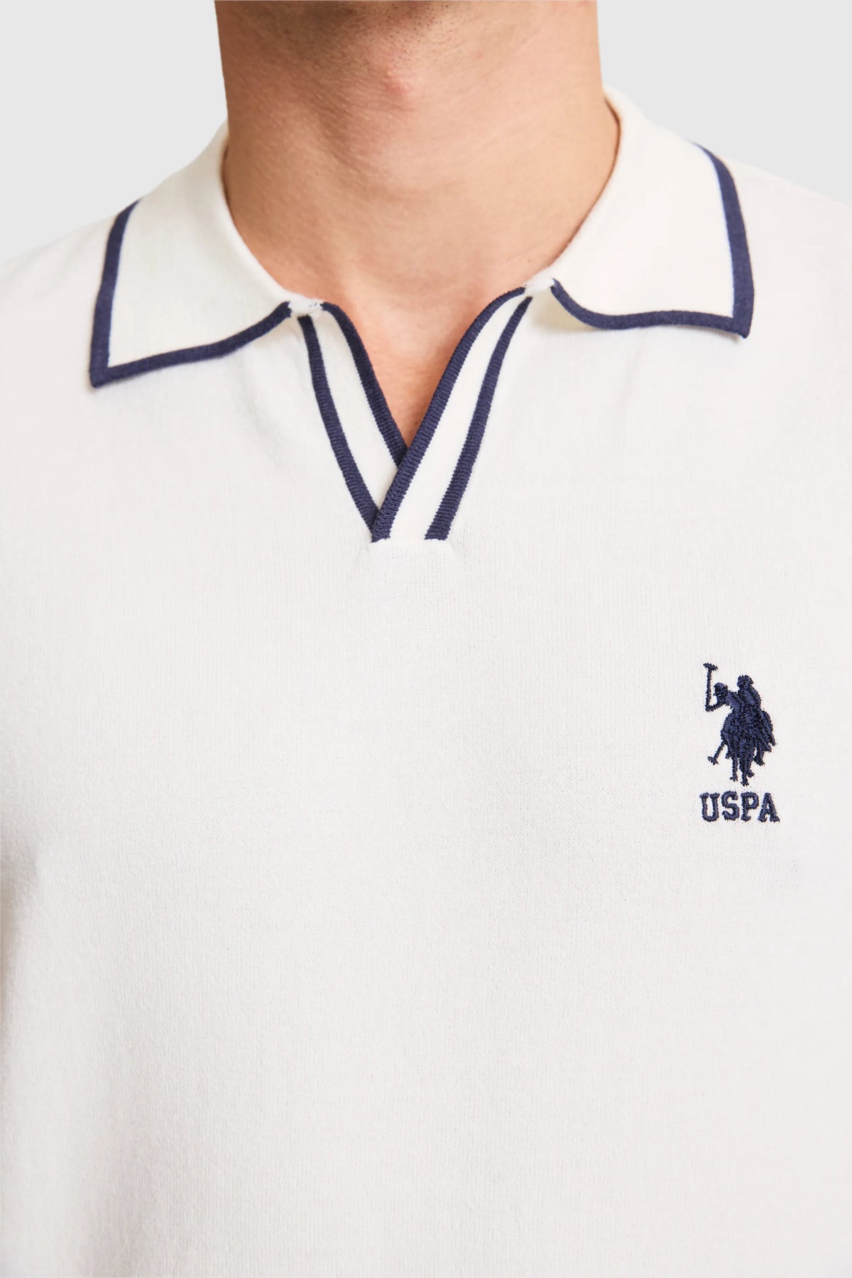 U.S. Polo Assn. Pearl Men Pearl Short Sleeve Tipped Collar Polo Shirt SKU: G081SZ0TK0 PU-9469_VR256 Image 06