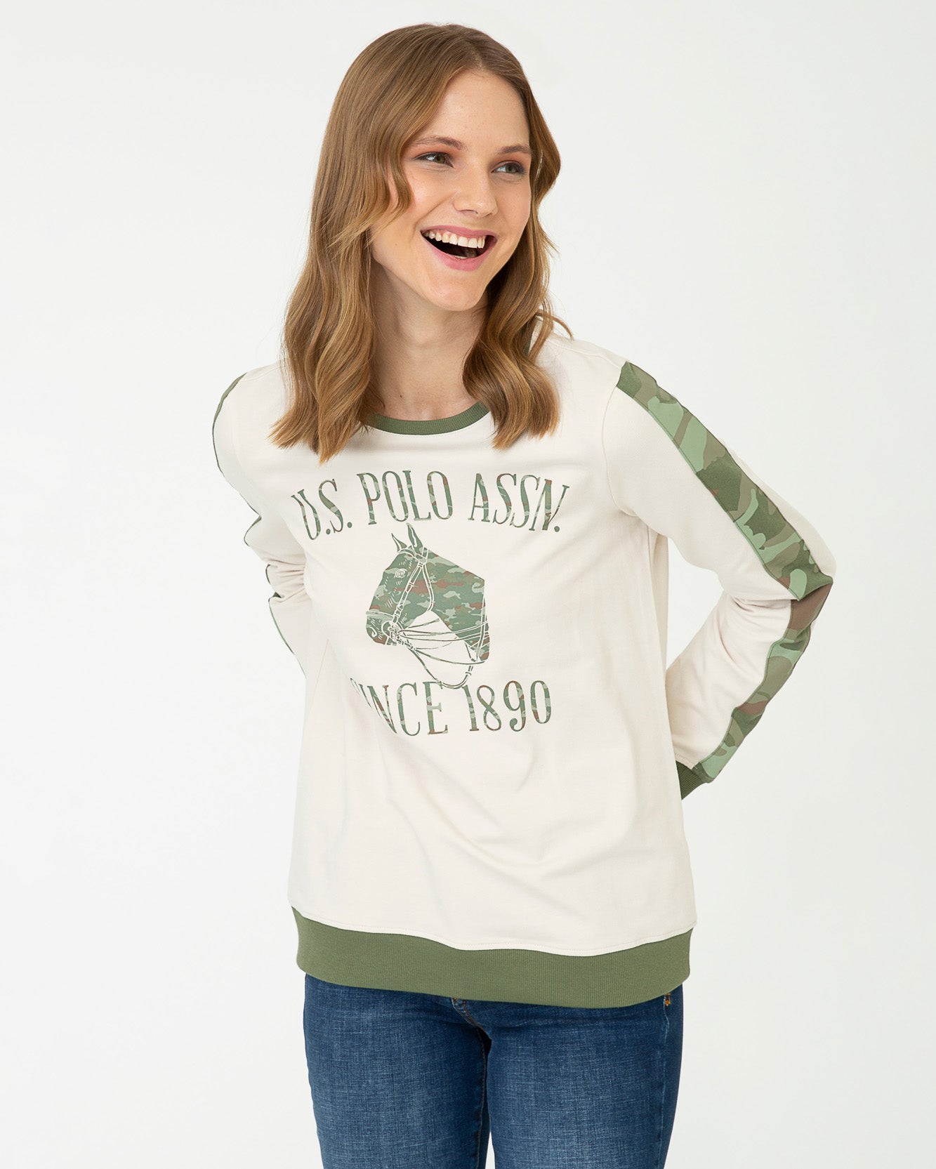 Beige Sweat Shirt U.S. Polo Assn.