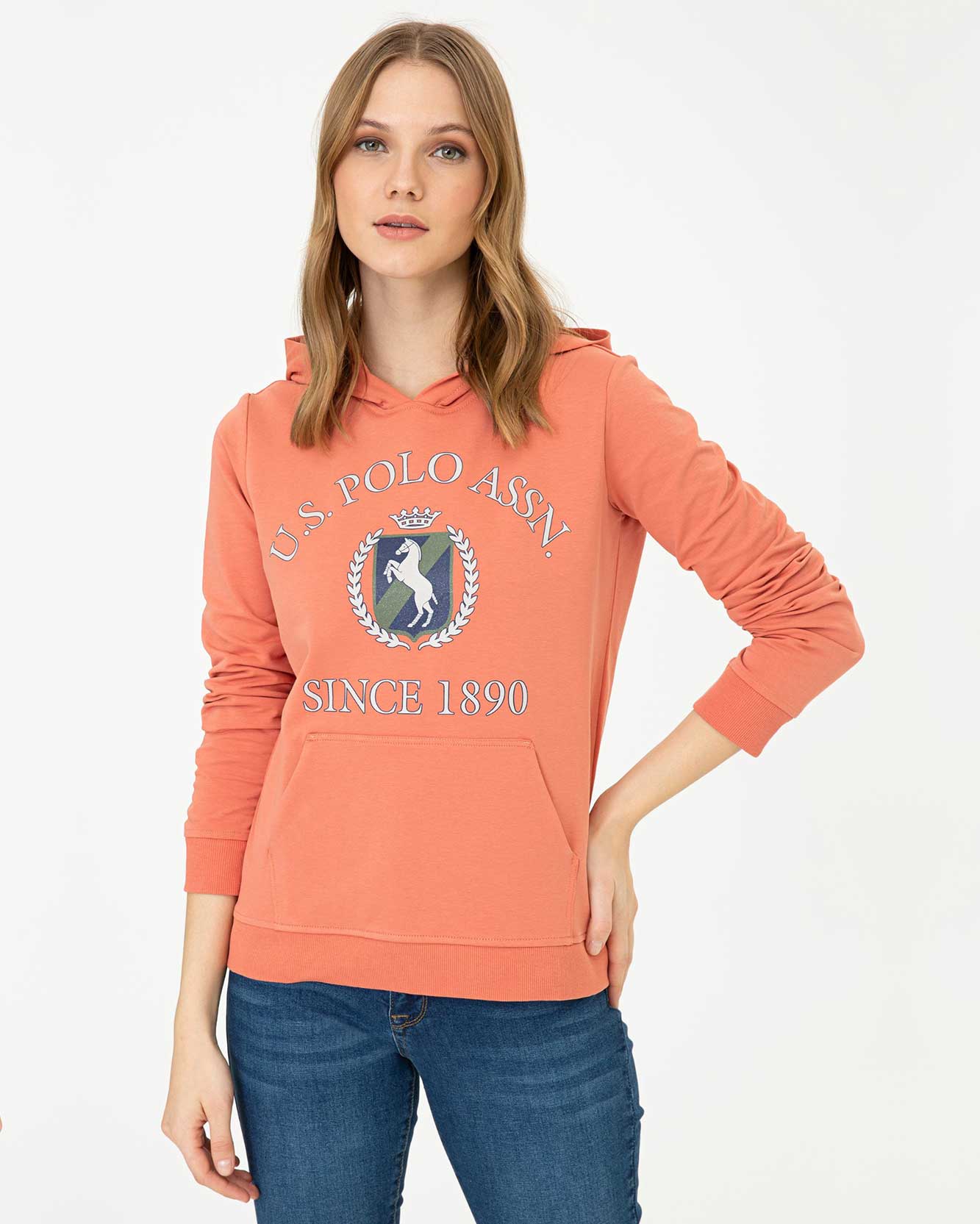 Orange Sweat Shirt U.S. Polo Assn.