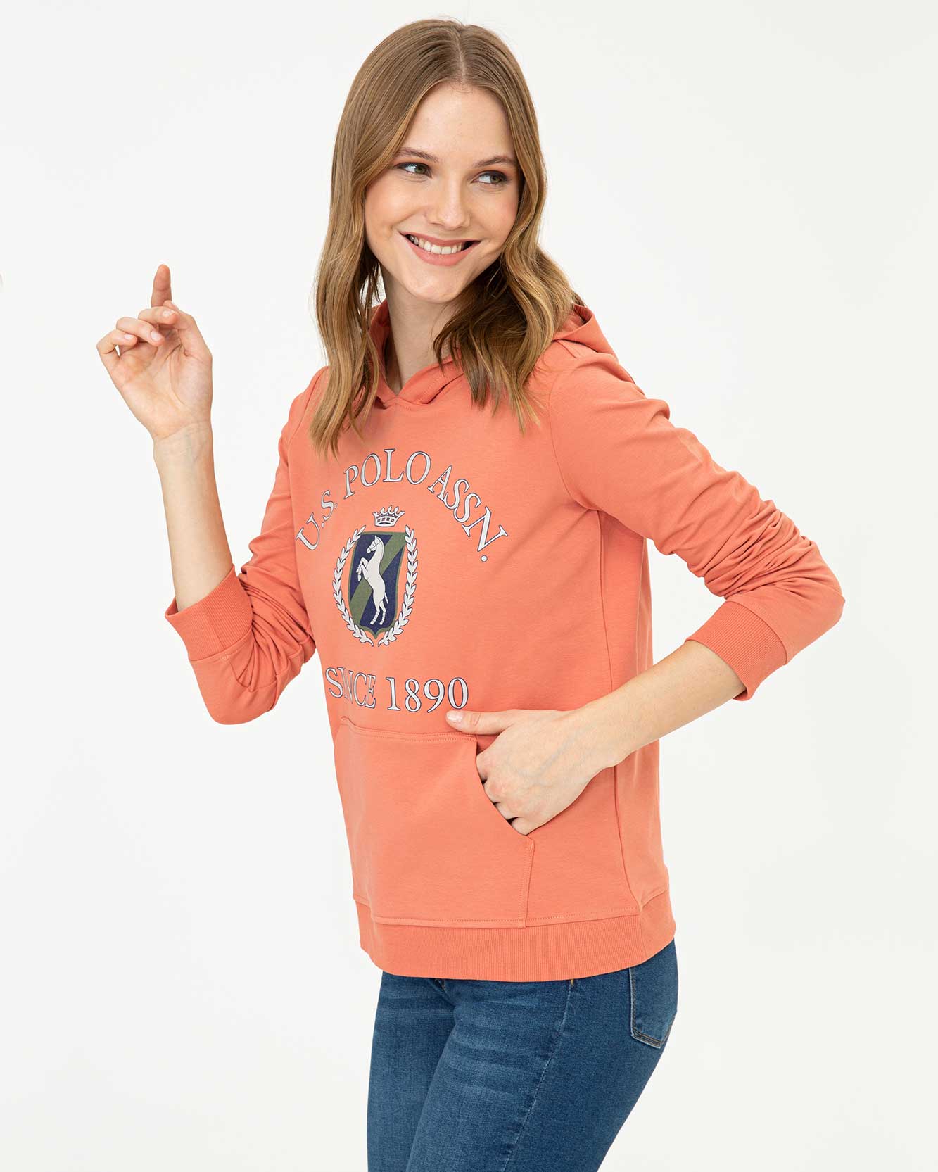 Orange Sweat Shirt U.S. Polo Assn.