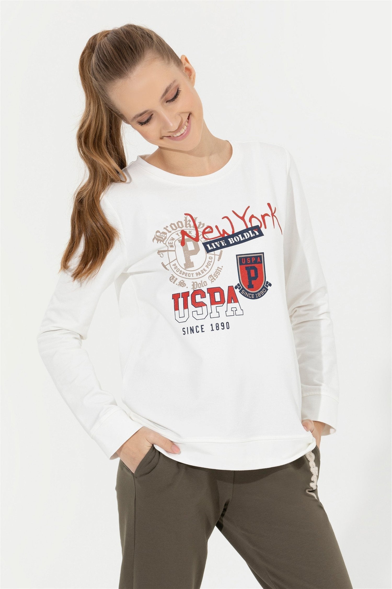 White Sweat Shirt U.S. Polo Assn.