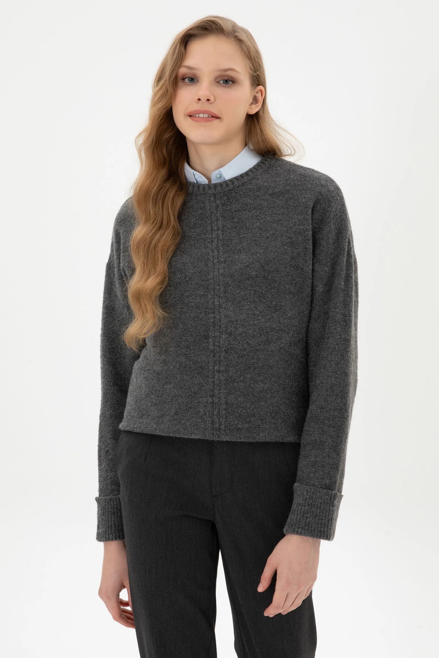 U.S. Polo Assn._Anthracite Mela_Anthracite Mela Knitting Jumper_G082GL0TK0 2228415_VR081_01