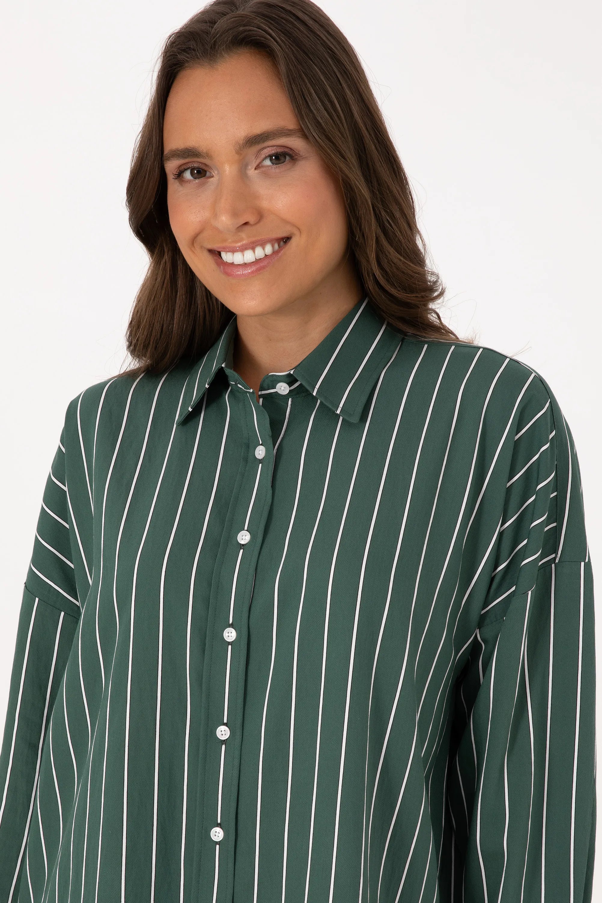 U.S. Polo Assn. Dark Green Women Dark Green Shirt Long Sleeve SKU: G082SZ0040 2237790_VR079 Image 02