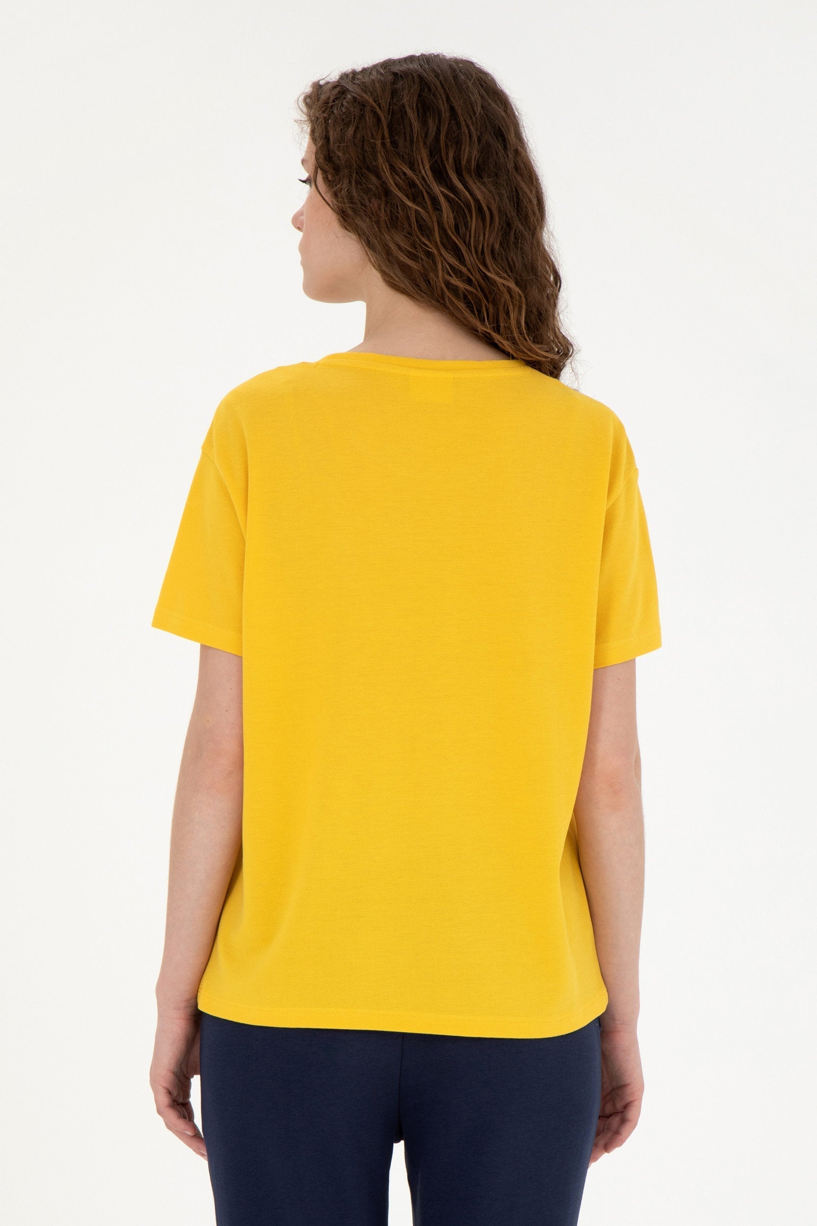 Women Yellow T-Shirt_G082SZ0110 1825270_VR043_05