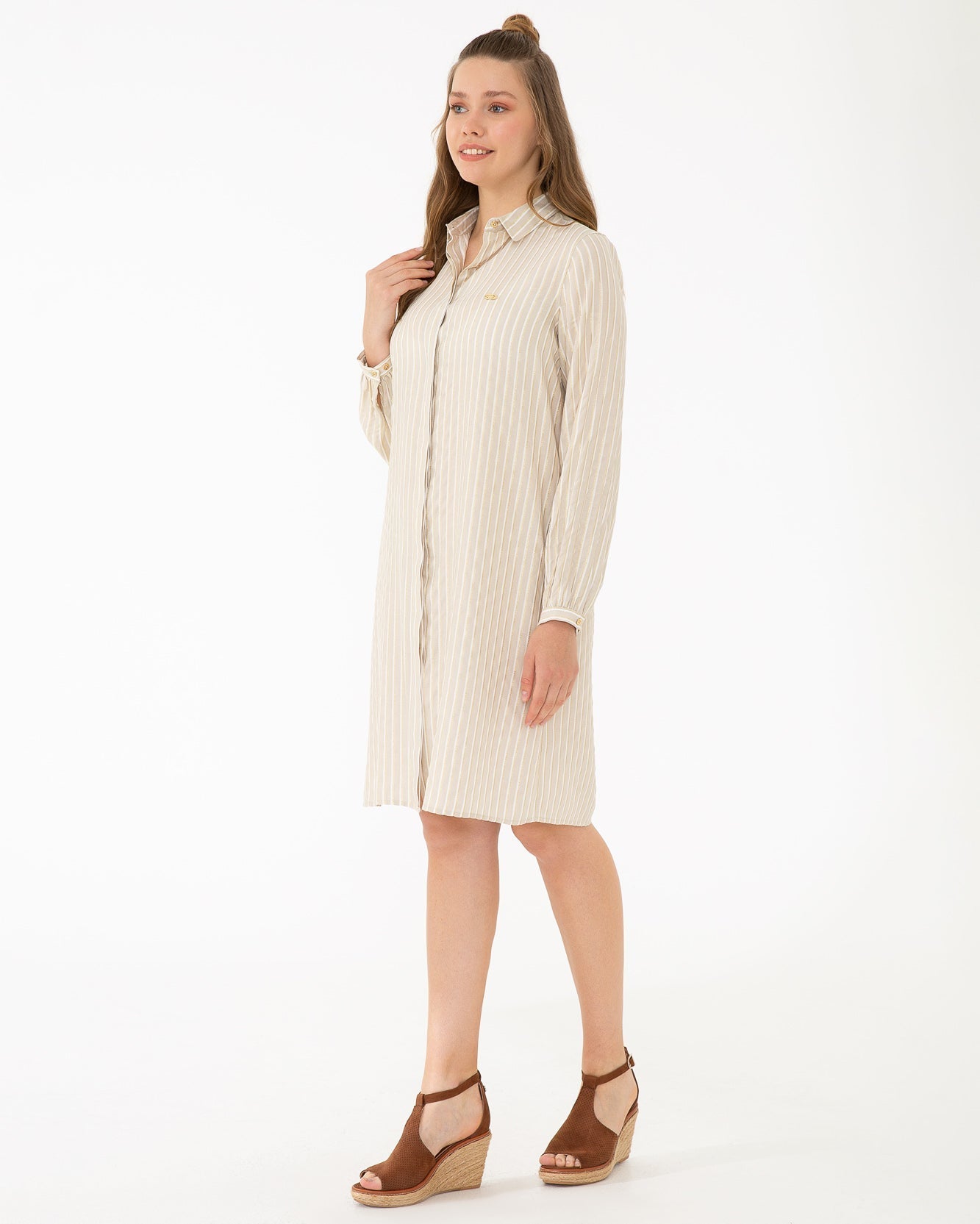 Beige Woven Dress U.S. Polo Assn.
