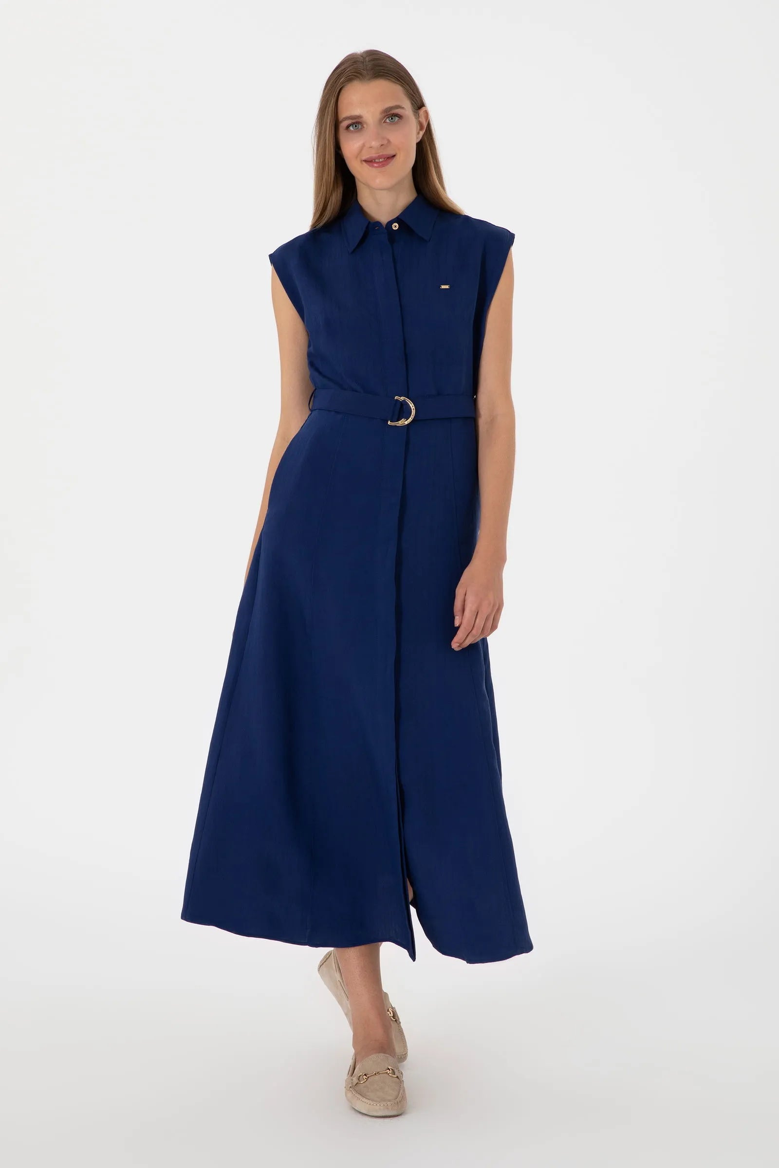 U.S. Polo Assn. Navy Women Navy Woven Dress SKU: G082SZ0320 2098537_VR033 Image 01