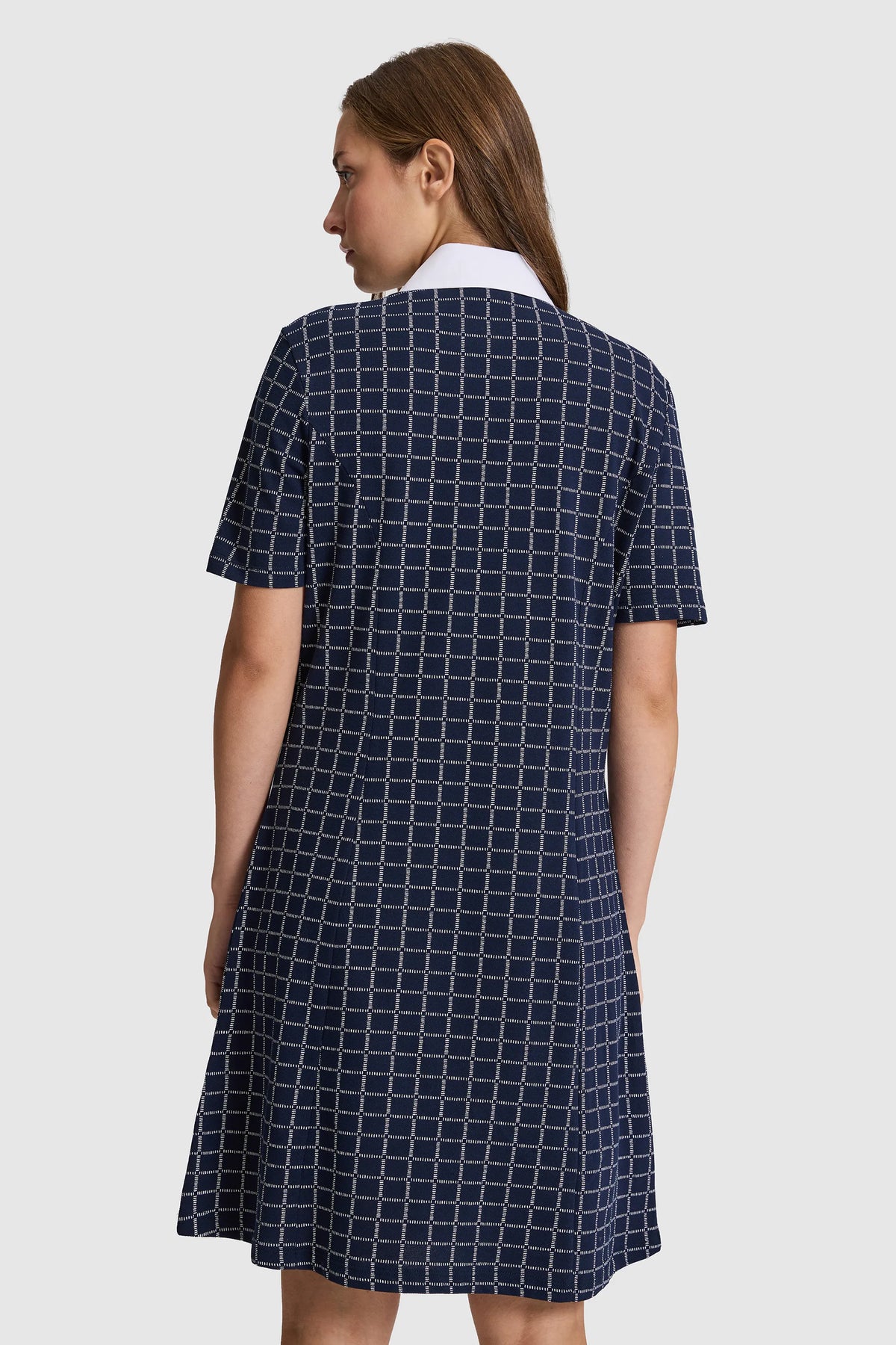 U.S. Polo Assn. Navy Women Navy Short Sleeve Printed Shirt Knee-Length Dress SKU: G082SZ0750 PU-10009_VR033 Image 06