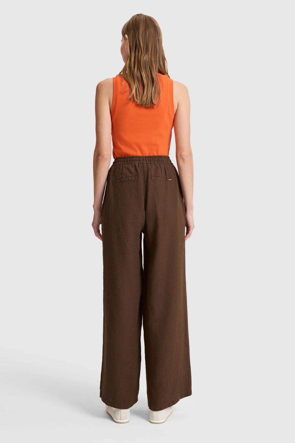 U.S. Polo Assn. Brown Women Brown Wide Leg Drawstring Slip on Trousers SKU: G082SZ0780 PU-9842_VR029 Image 05