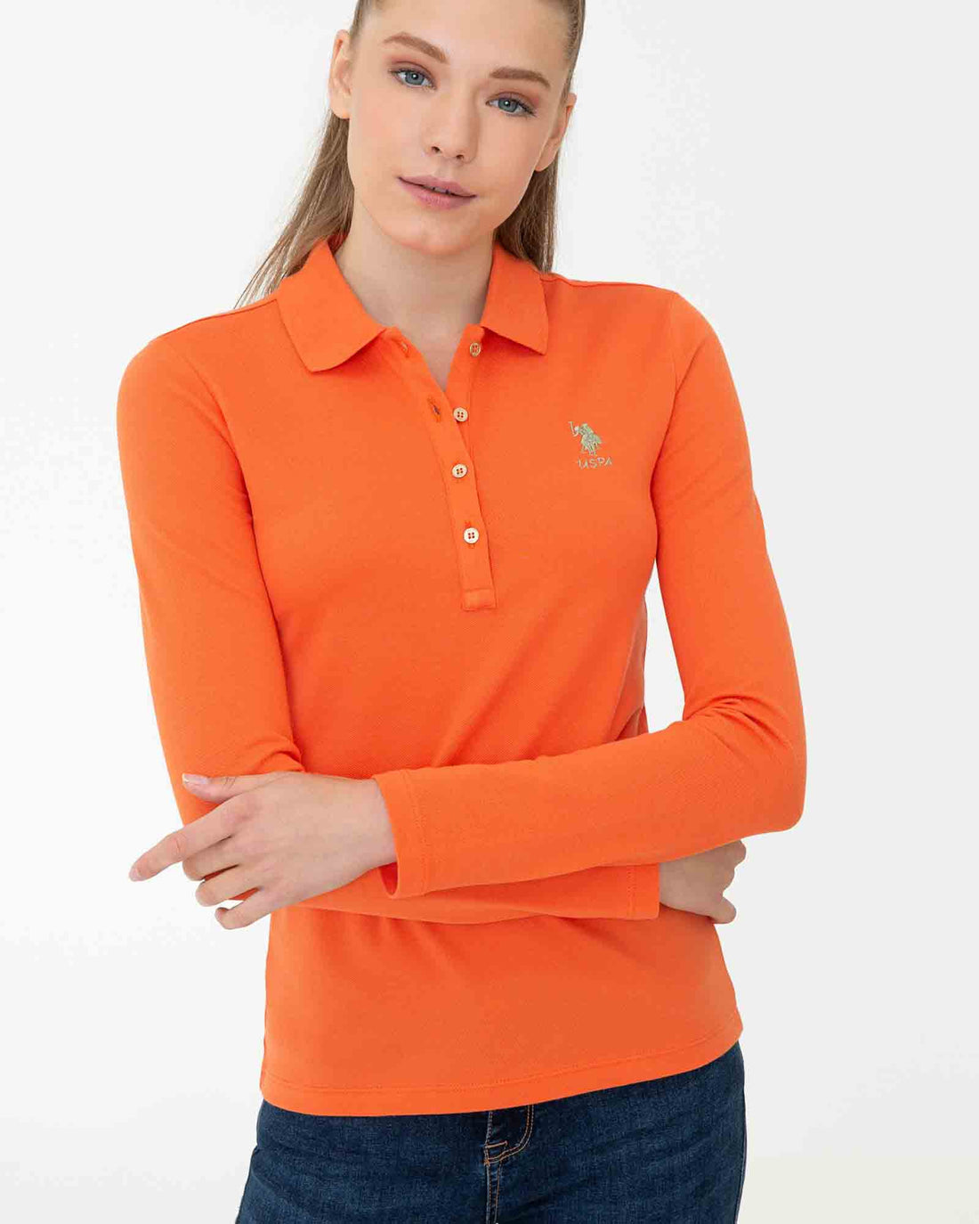 Orange Sweat Shirt U.S. Polo Assn.