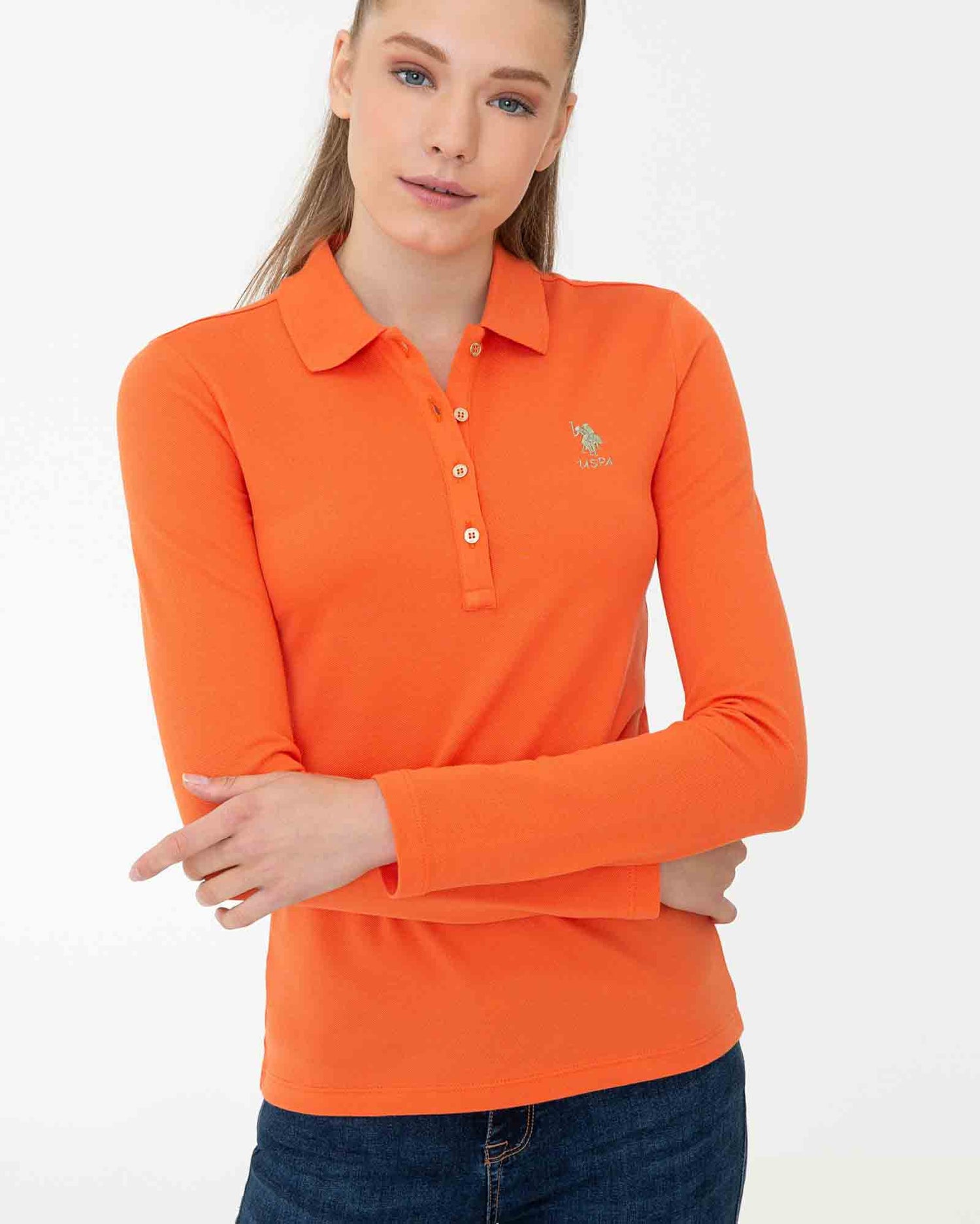Orange Sweat Shirt U.S. Polo Assn.