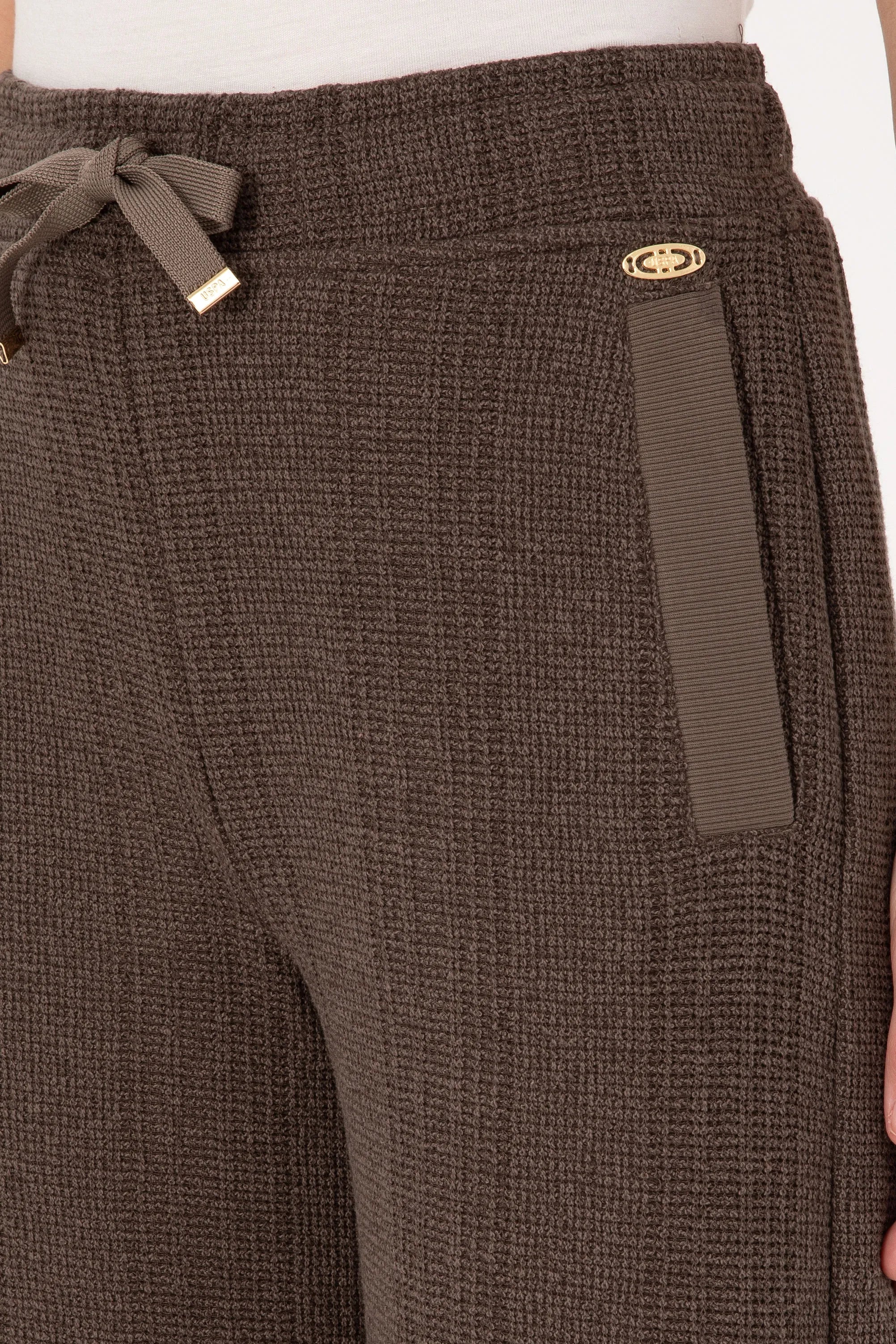 U.S. Polo Assn._Mink_Mink Knitted Slip On Trousers_G082SZ0OP0 2240670_VR052_05