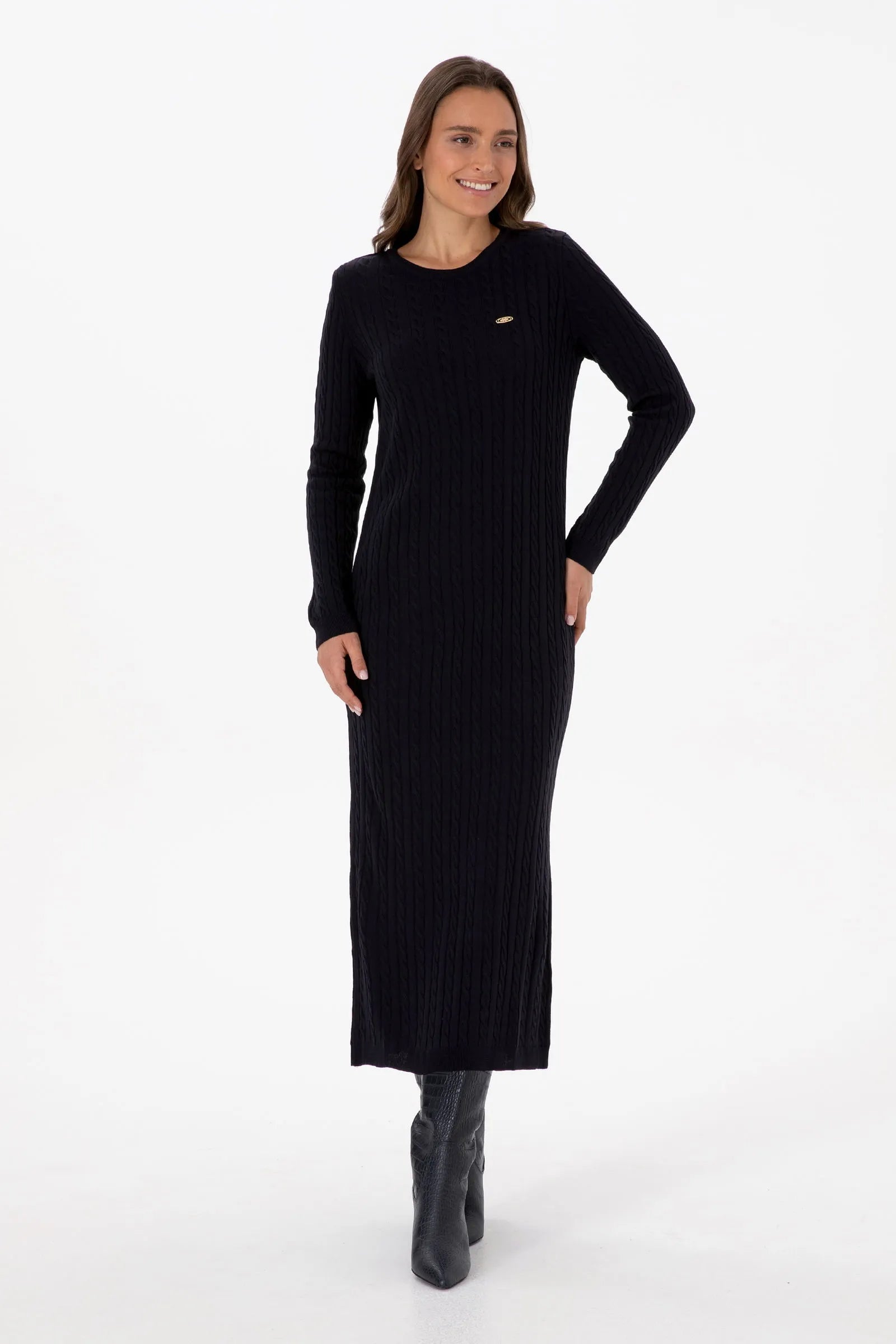 U.S. Polo Assn._Navy_Navy Fitted Midi Dress_G082SZ0TE0 2304856_VR033_01