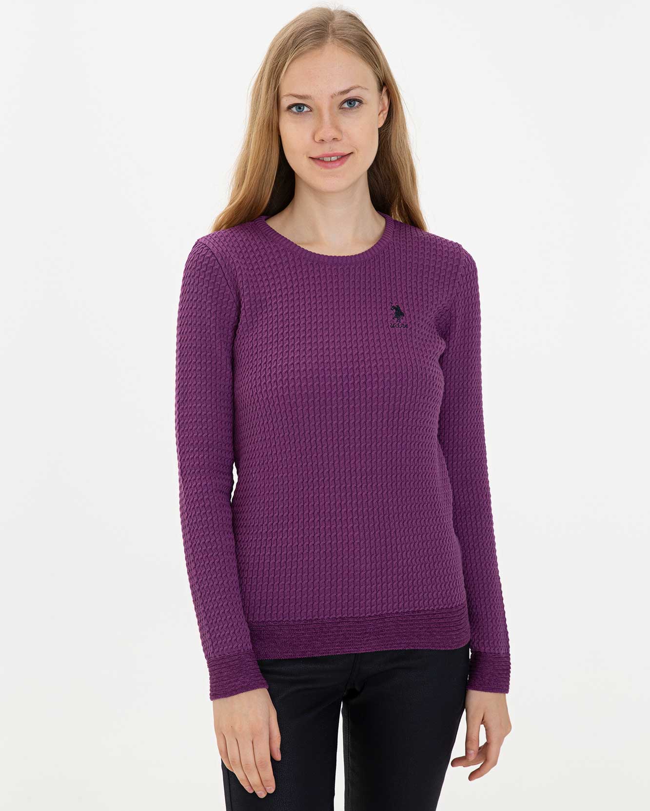 Mauve Knitting Jumper U.S. Polo Assn.