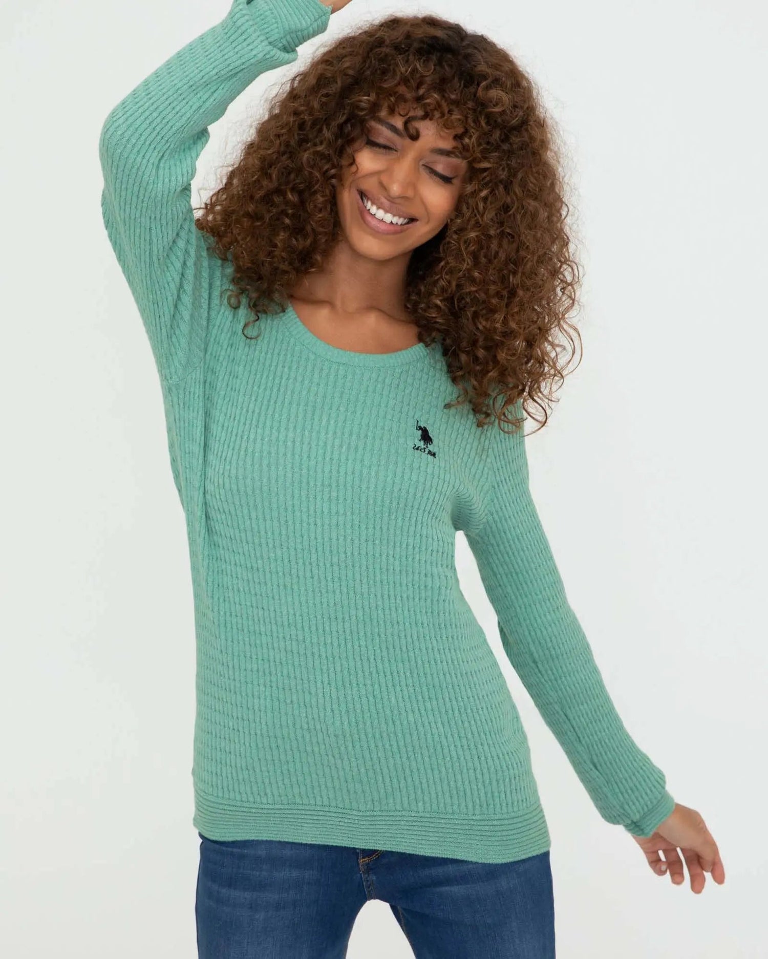 Light Green Knitting Jumper - BEVAVA