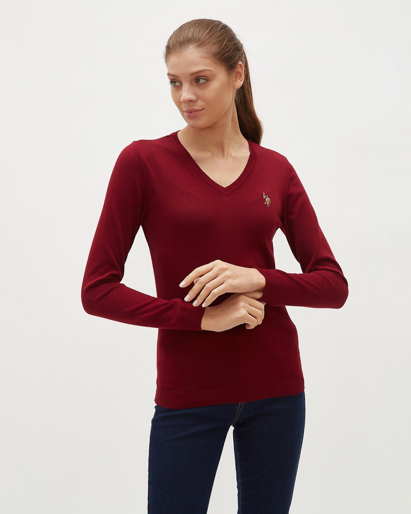Red Knitting Jumper U.S. Polo Assn.
