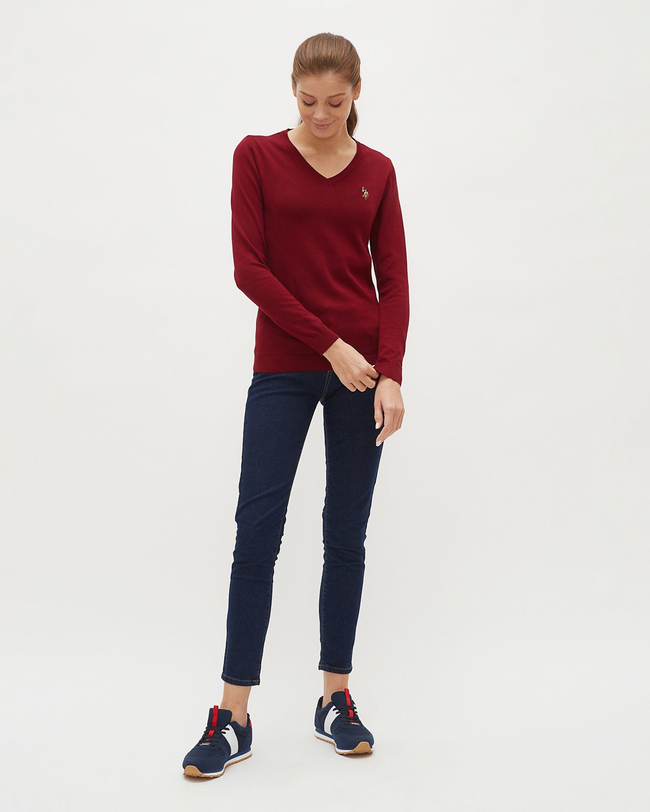 Red Knitting Jumper U.S. Polo Assn.