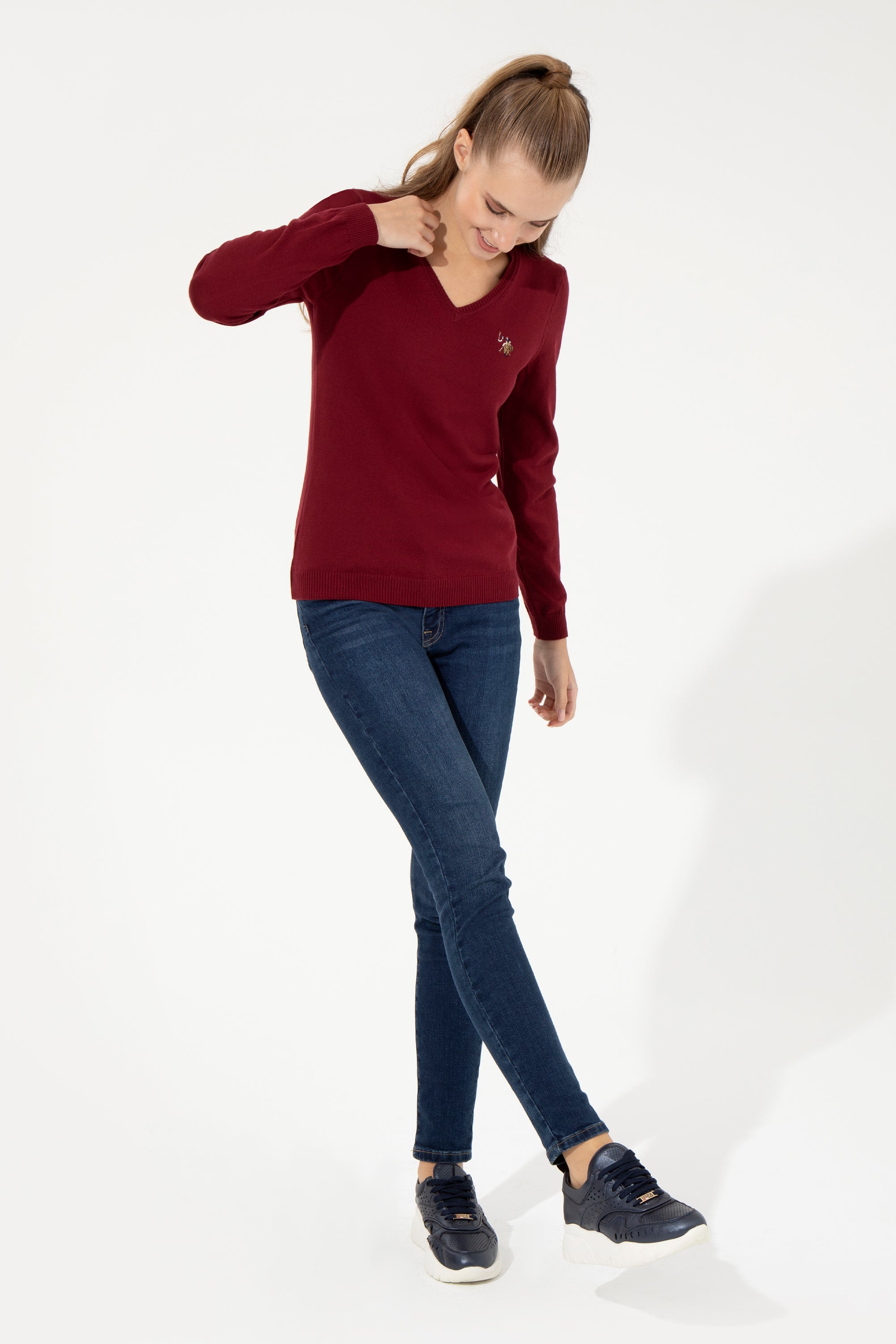 Red Knitting Jumper U.S. Polo Assn.