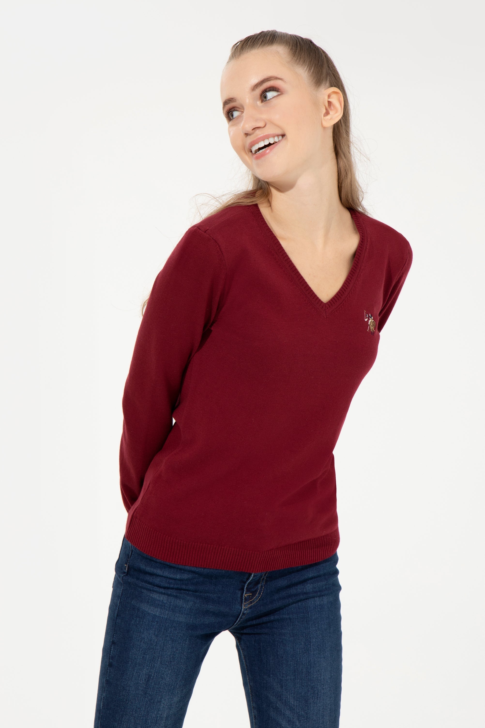 Red Knitting Jumper U.S. Polo Assn.