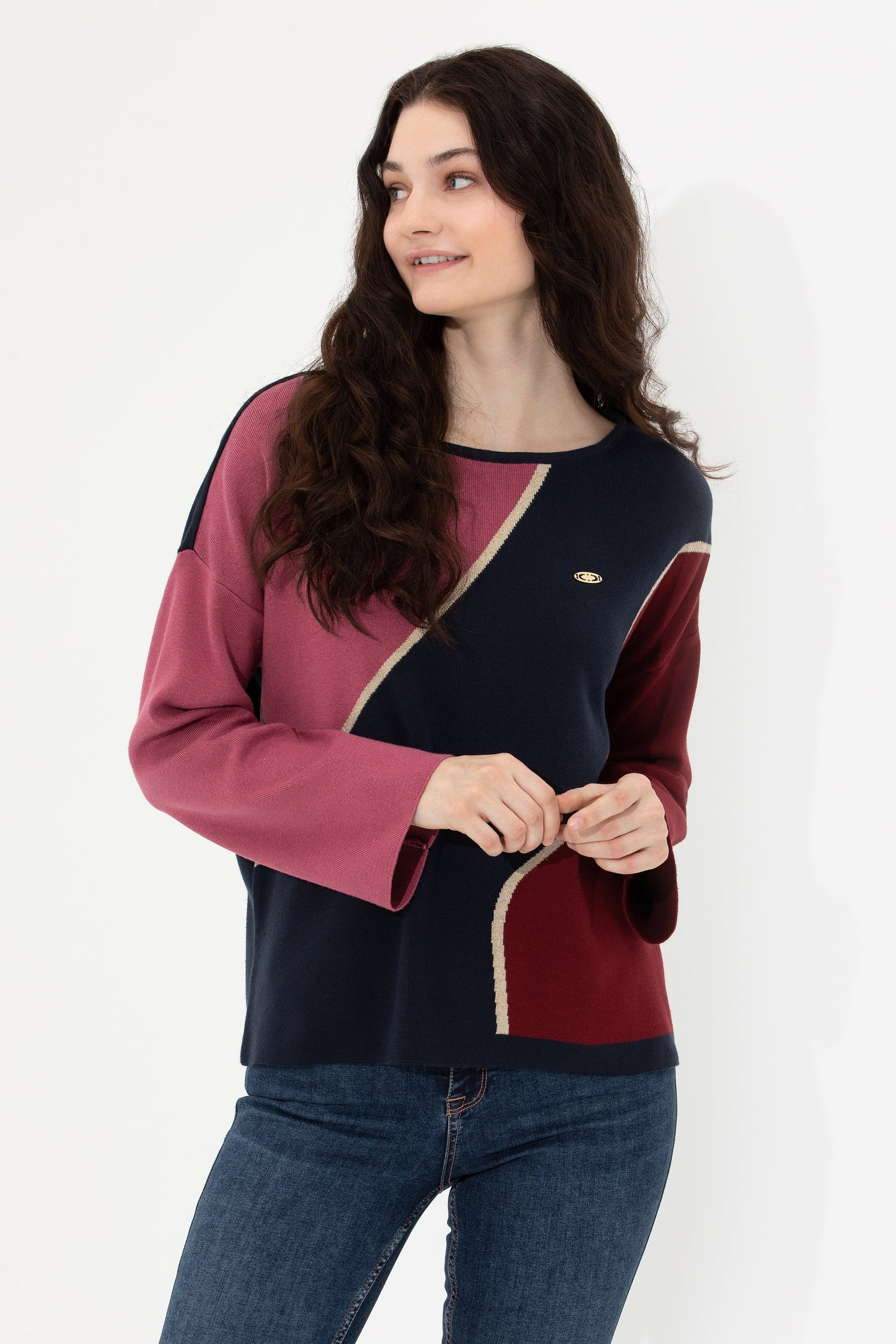 Dark Blue Knitting Jumper