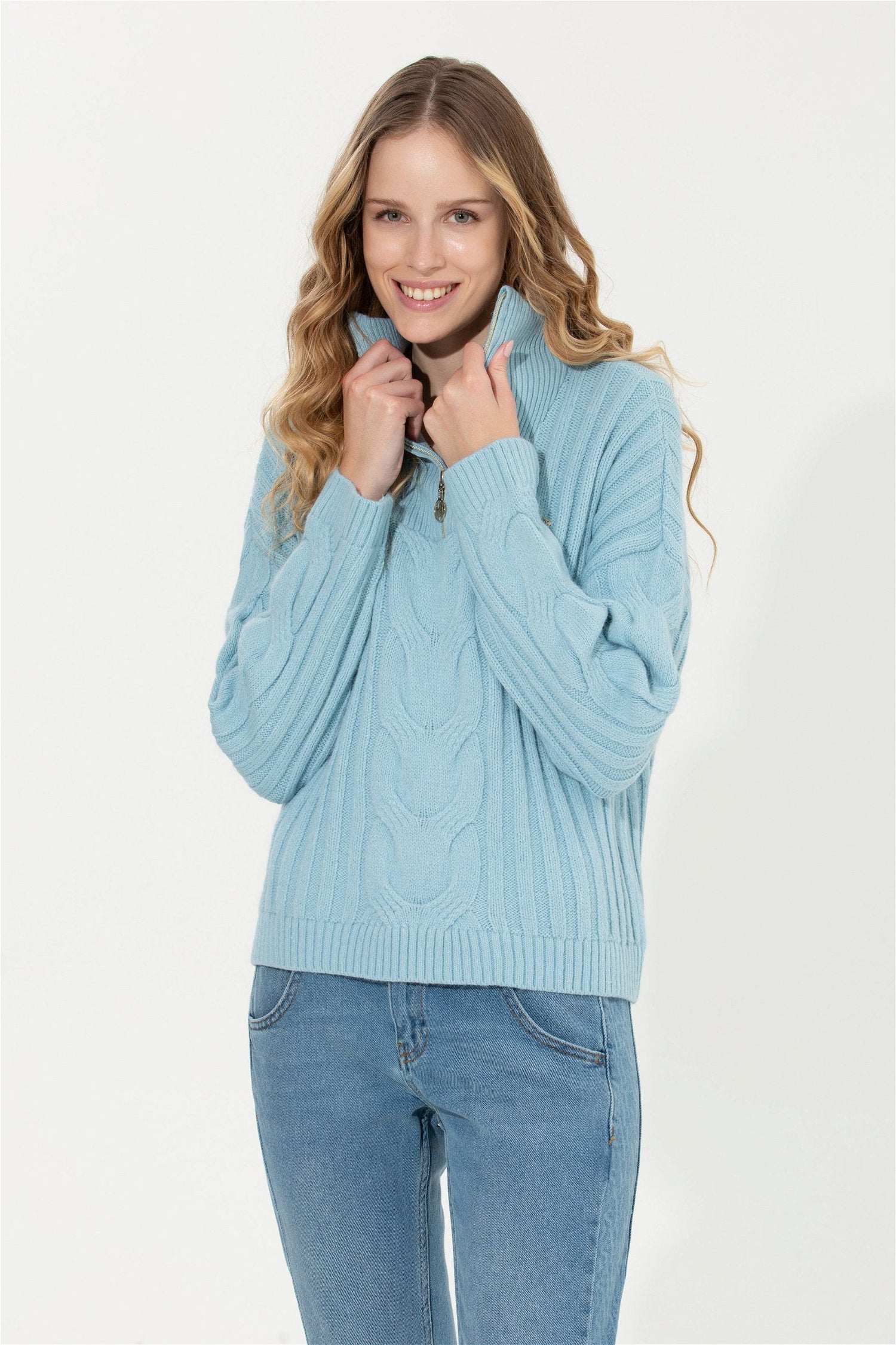 Light Blue Knitting Jumper U.S. Polo Assn.
