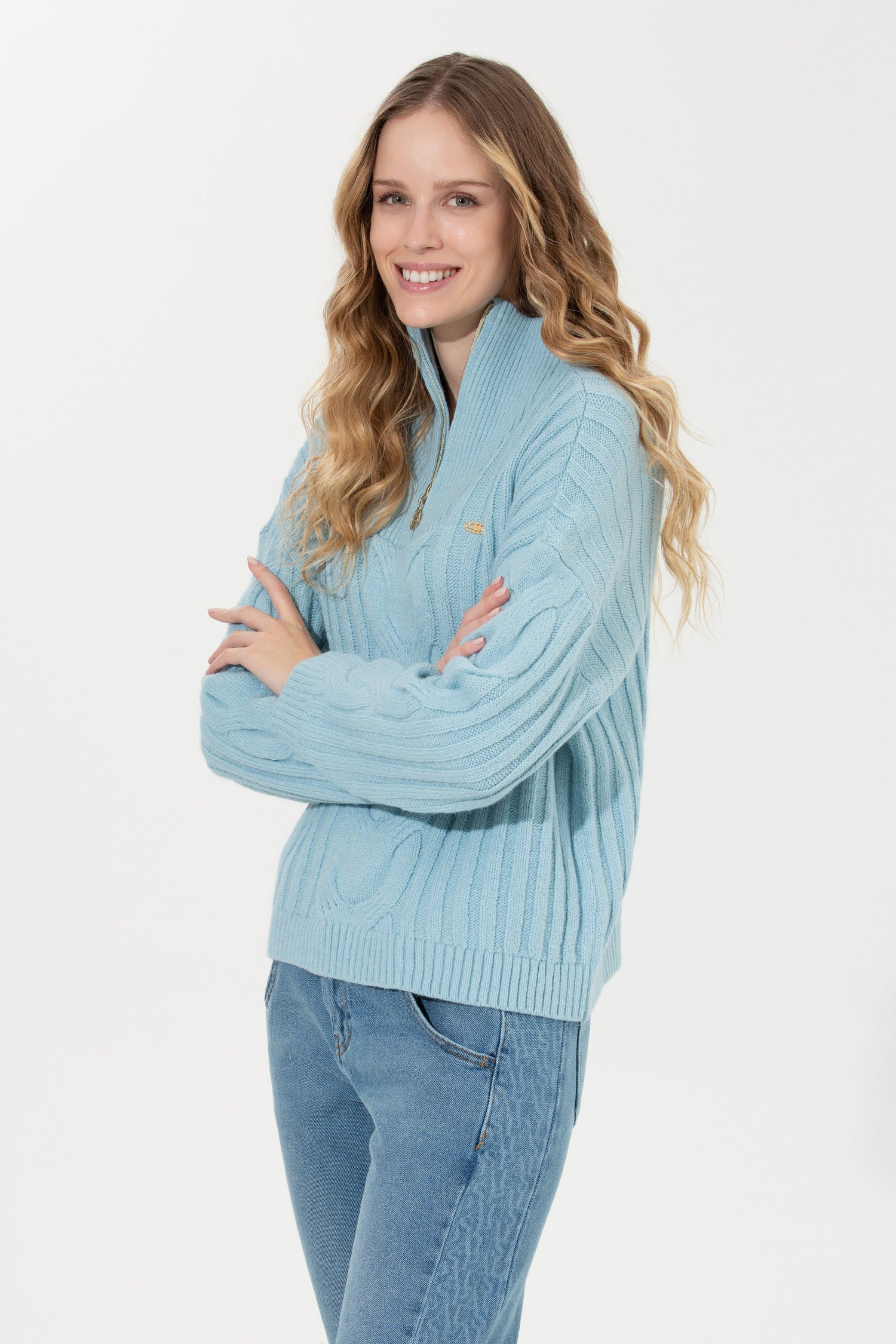 Light Blue Knitting Jumper U.S. Polo Assn.