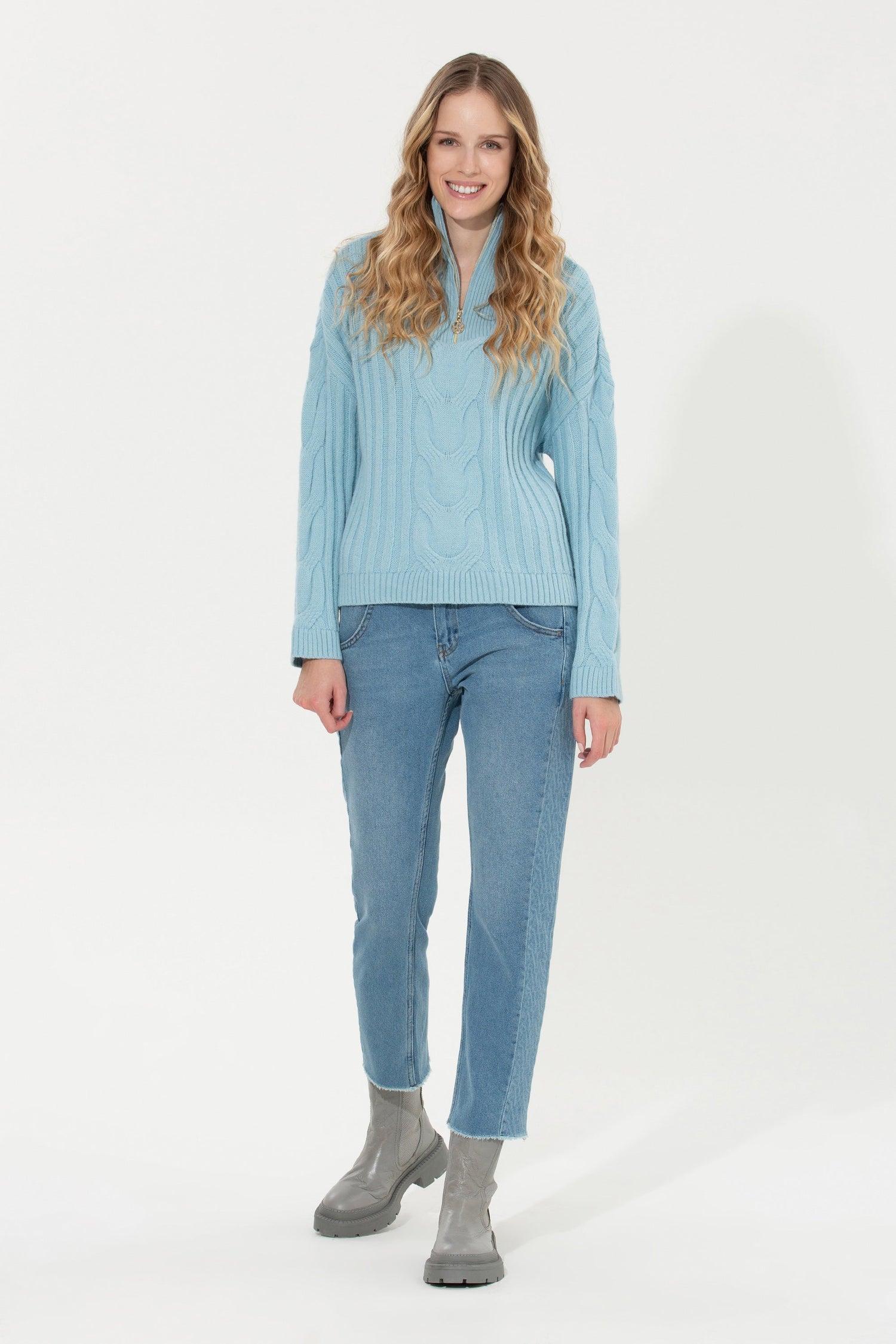 Light Blue Knitting Jumper U.S. Polo Assn.