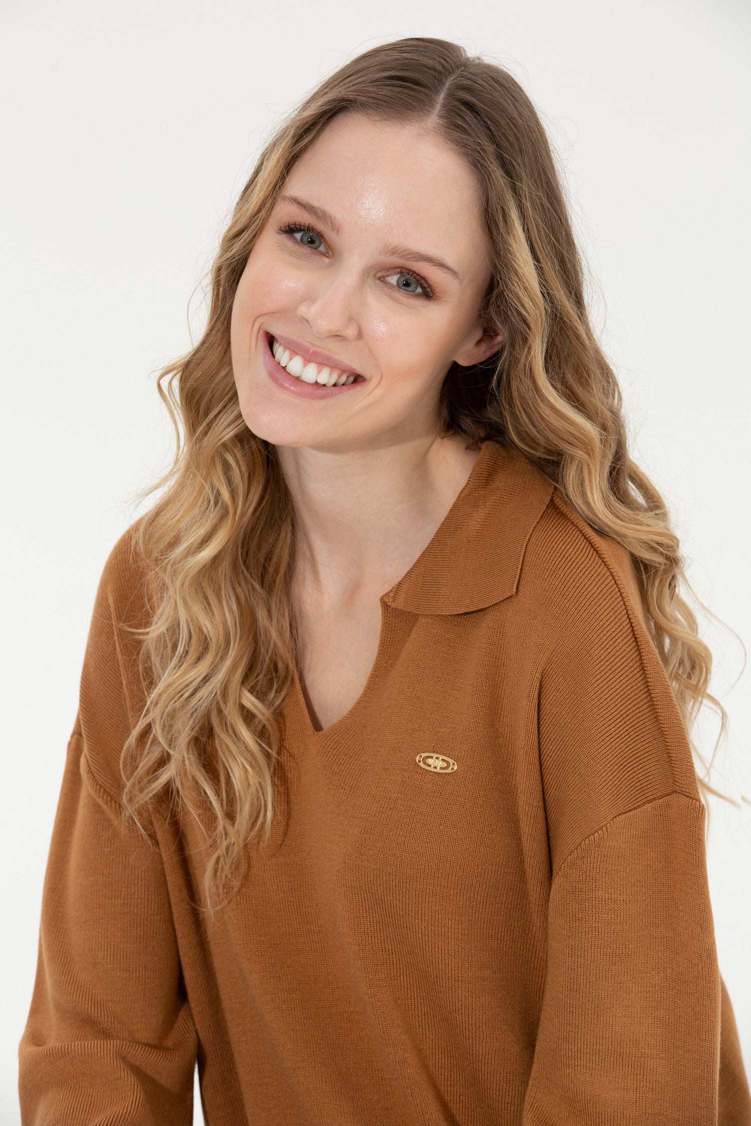 Brown Knitting Jumper U.S. Polo Assn.