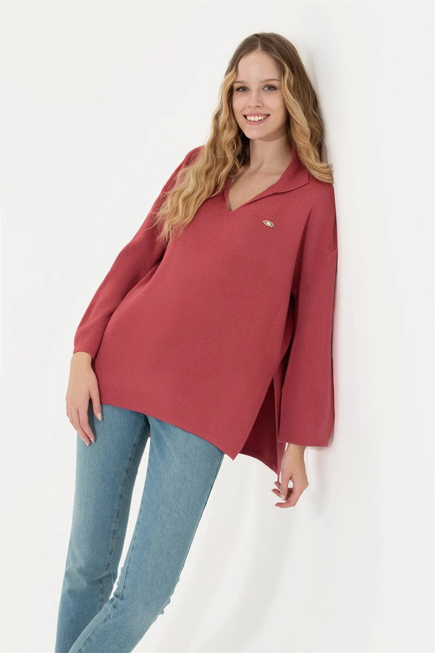 Mauve Knitting Jumper - BEVAVA