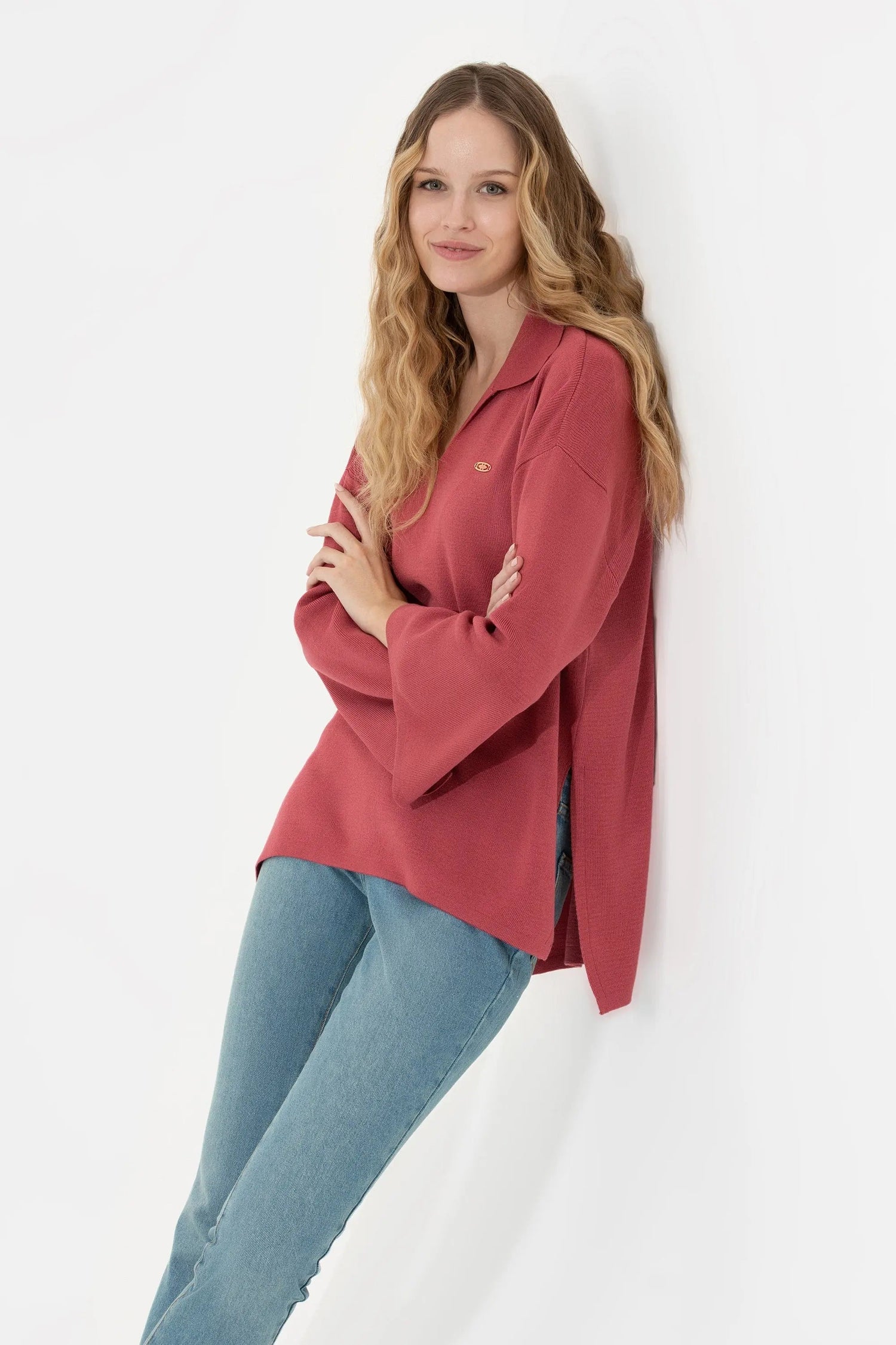 Mauve Knitting Jumper - BEVAVA