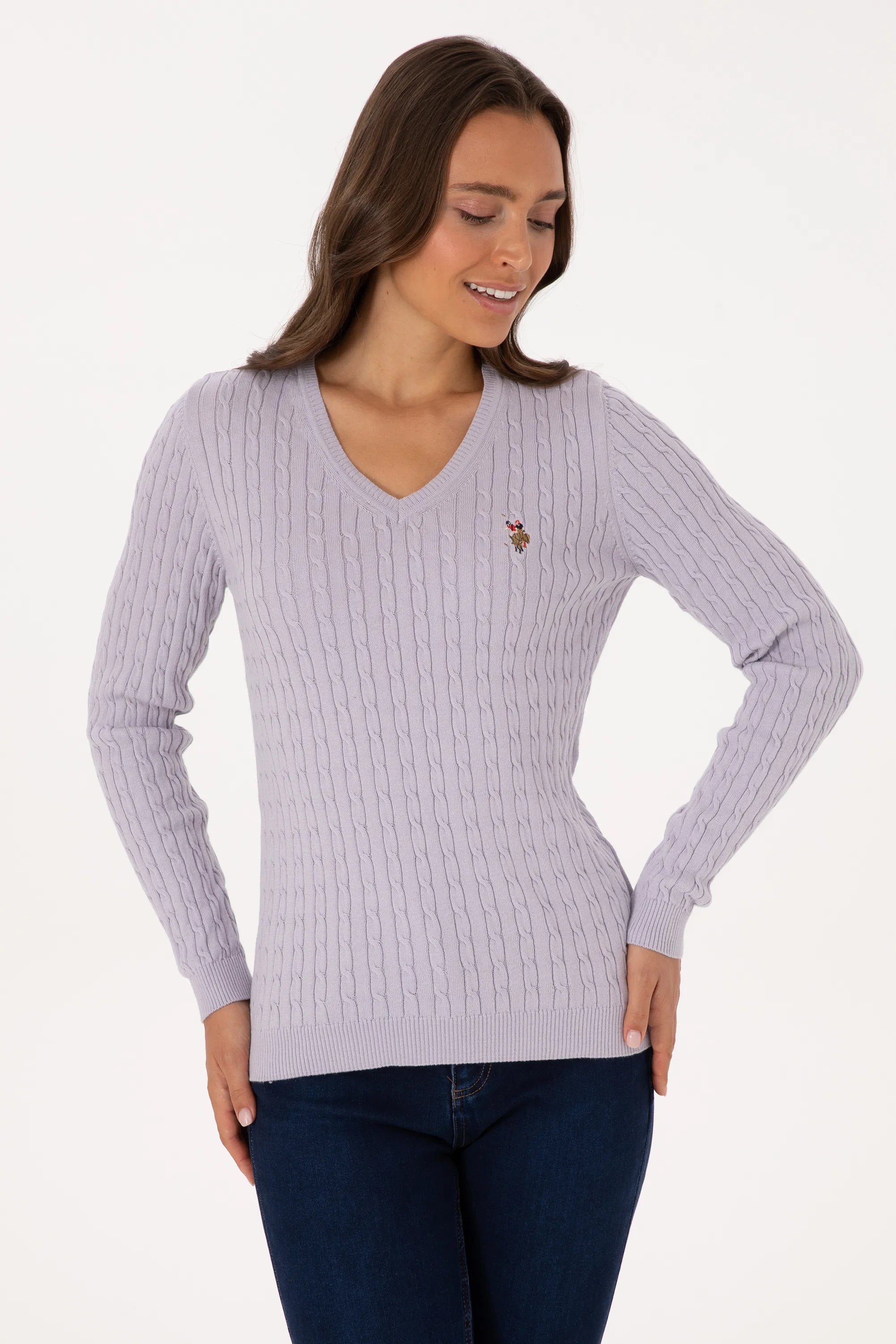 U.S. Polo Assn._Lavender_Lavender Knitted Pullover_G082SZ0TK0 2226089_VR245_03