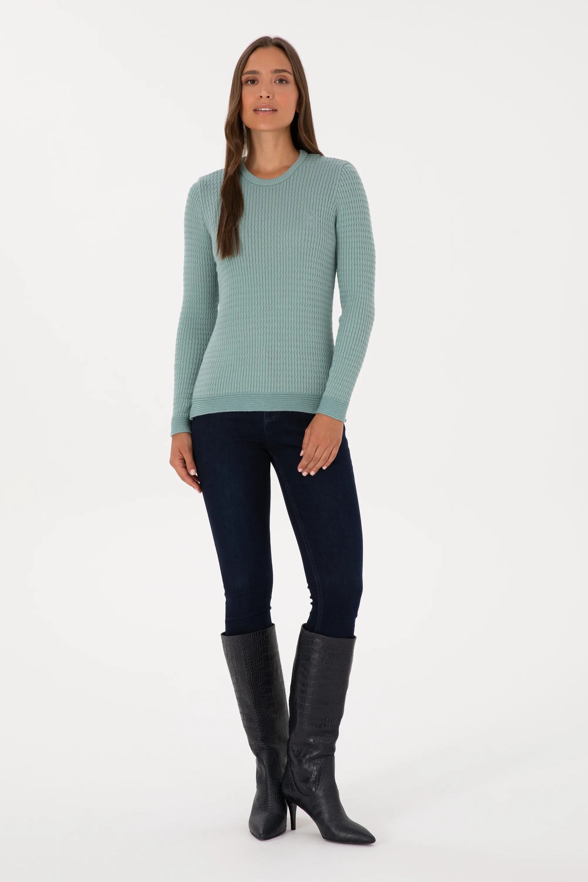 U.S. Polo Assn._Mint_Mint Knitted Pullover_G082SZ0TK0 2226393_VR090_04