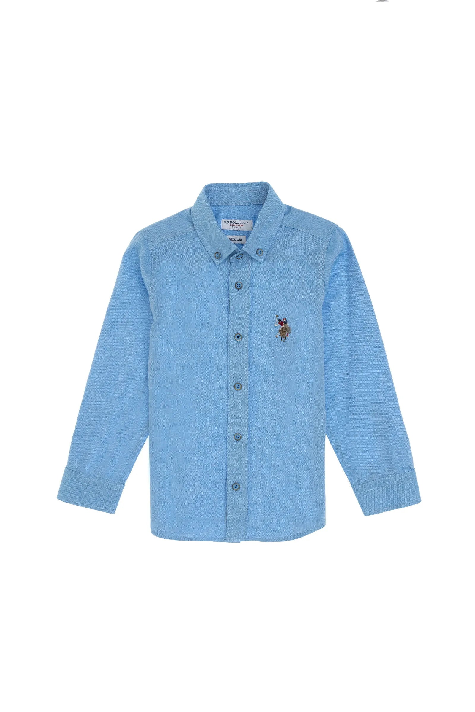 U.S. Polo Assn. Light Blue Boys Light Blue Shirt Long Sleeve SKU: G083SZ0040 2084425_VR093 Image 01